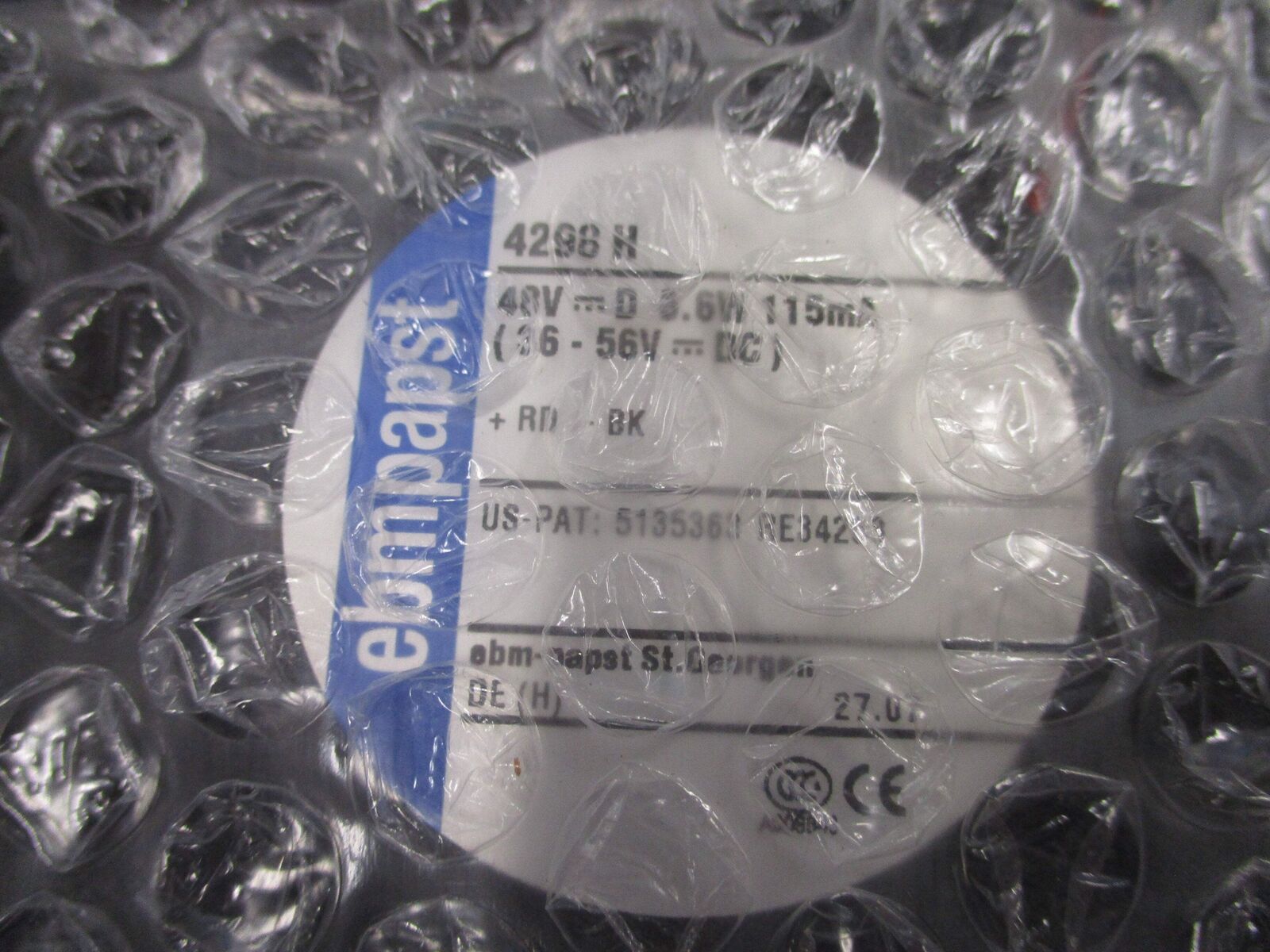 ebmpapst Axial Fan 4298 H 48VDC 5.6W 115mA * No Box * New Surplus