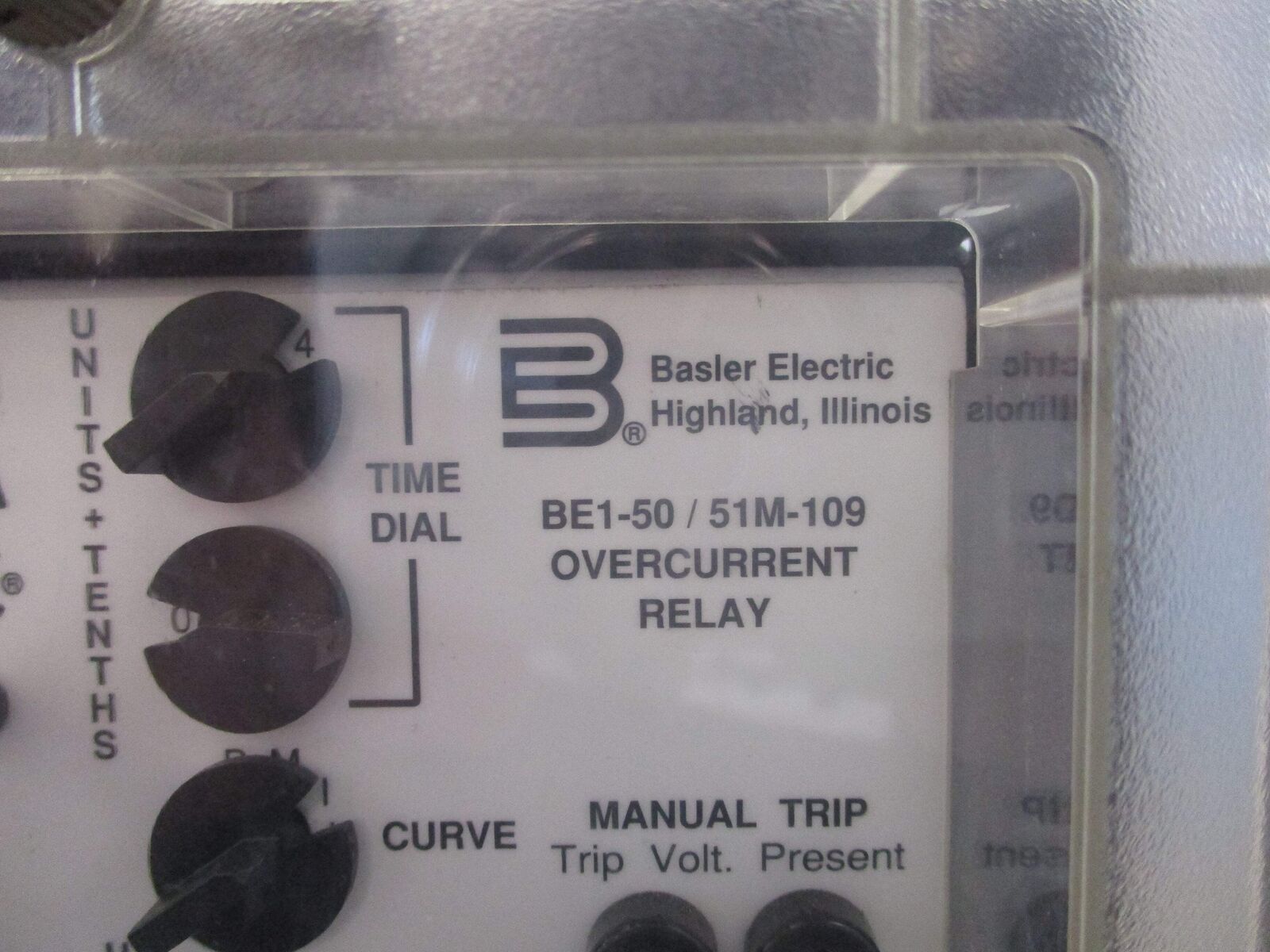 Basler Overcurrent Relay BE1-50/51M-109 * Bent Insulator * *Bent Rod* Used