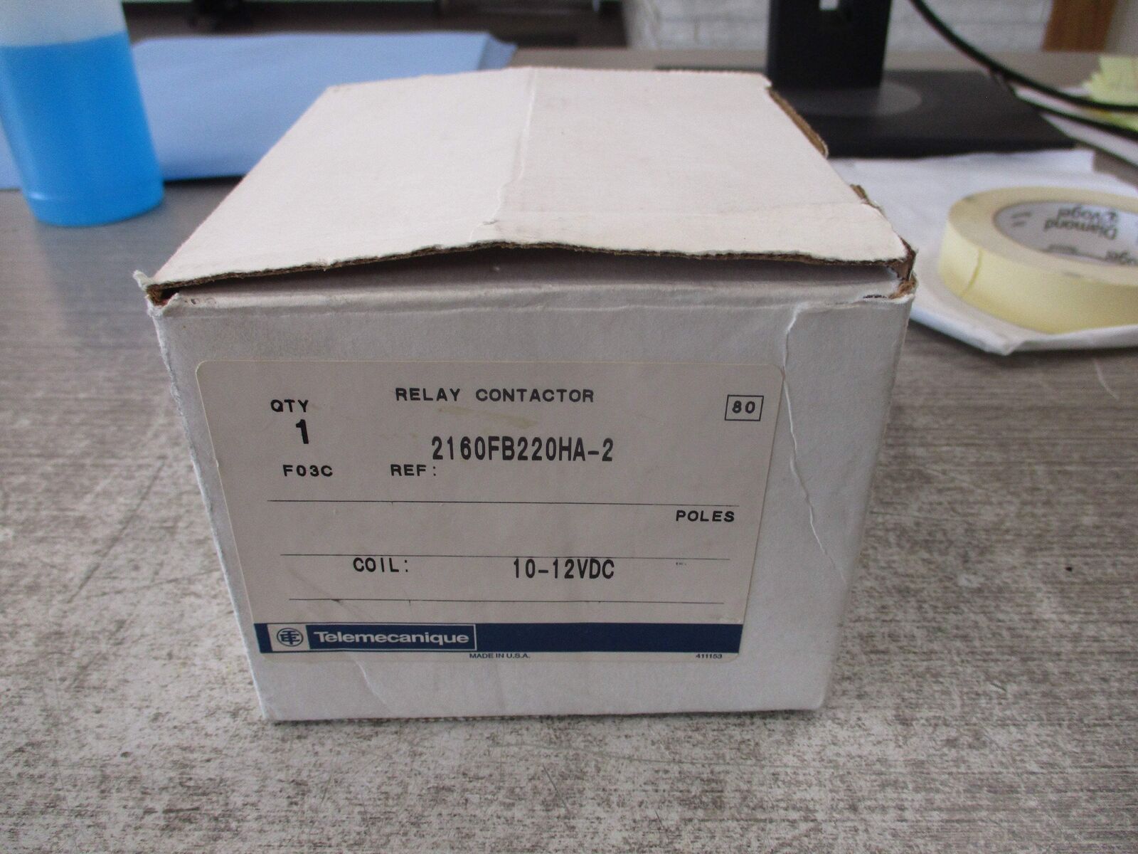 Telemecanique Contactor 2160FB220HA-2 10-12VDC Coil New Surplus
