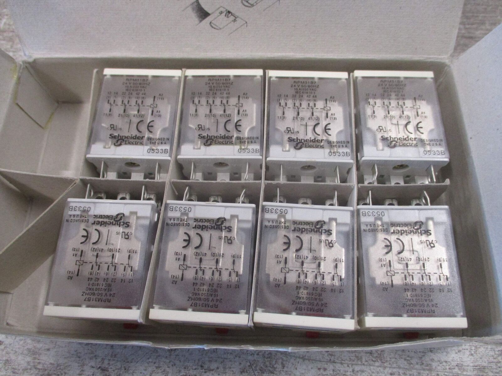 Telemecanique Relay RPM31B7 24V * Box of 8* New Surplus