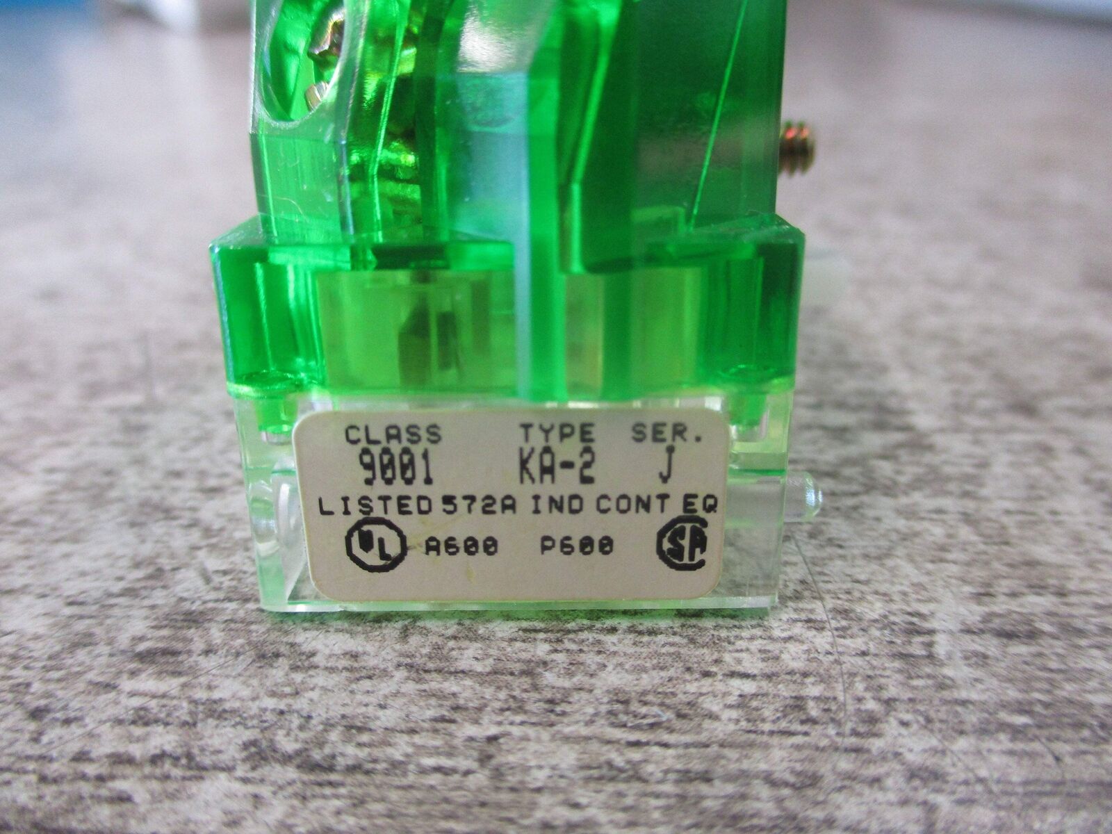 Square D Fingersafe Contact Block 9001 KA 2 Ser. J 1N.O. New Surplus