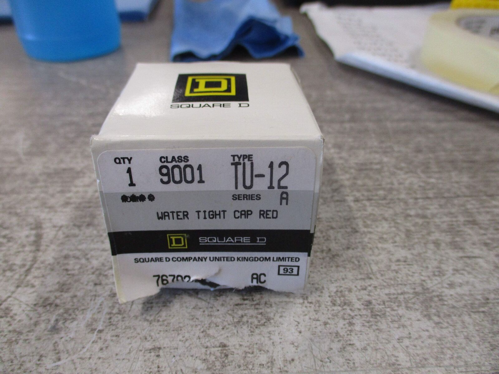 Square D Water Tight Cap 9001 TU-12 Ser. A Red New Surplus