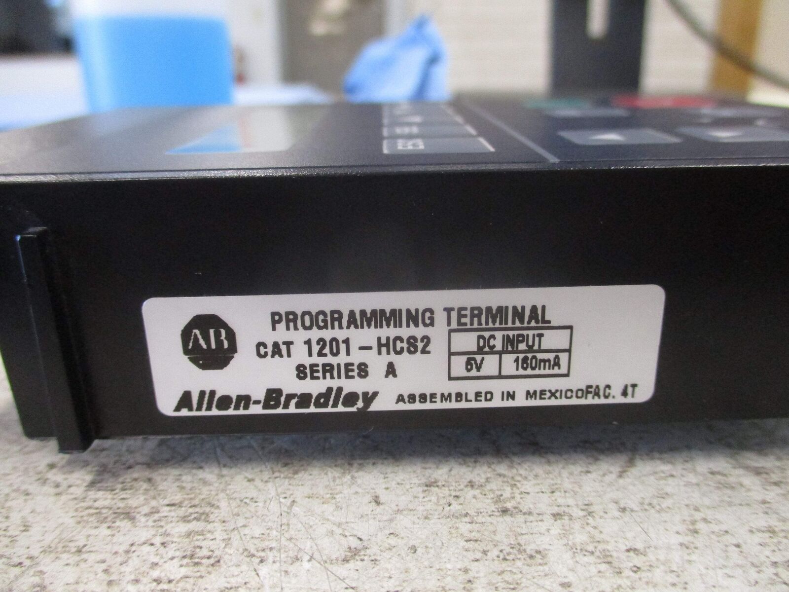 Allen-Bradley Programming Terminal 1201-HCS2 Ser. A 5VDC 160mA * Broken Mounting