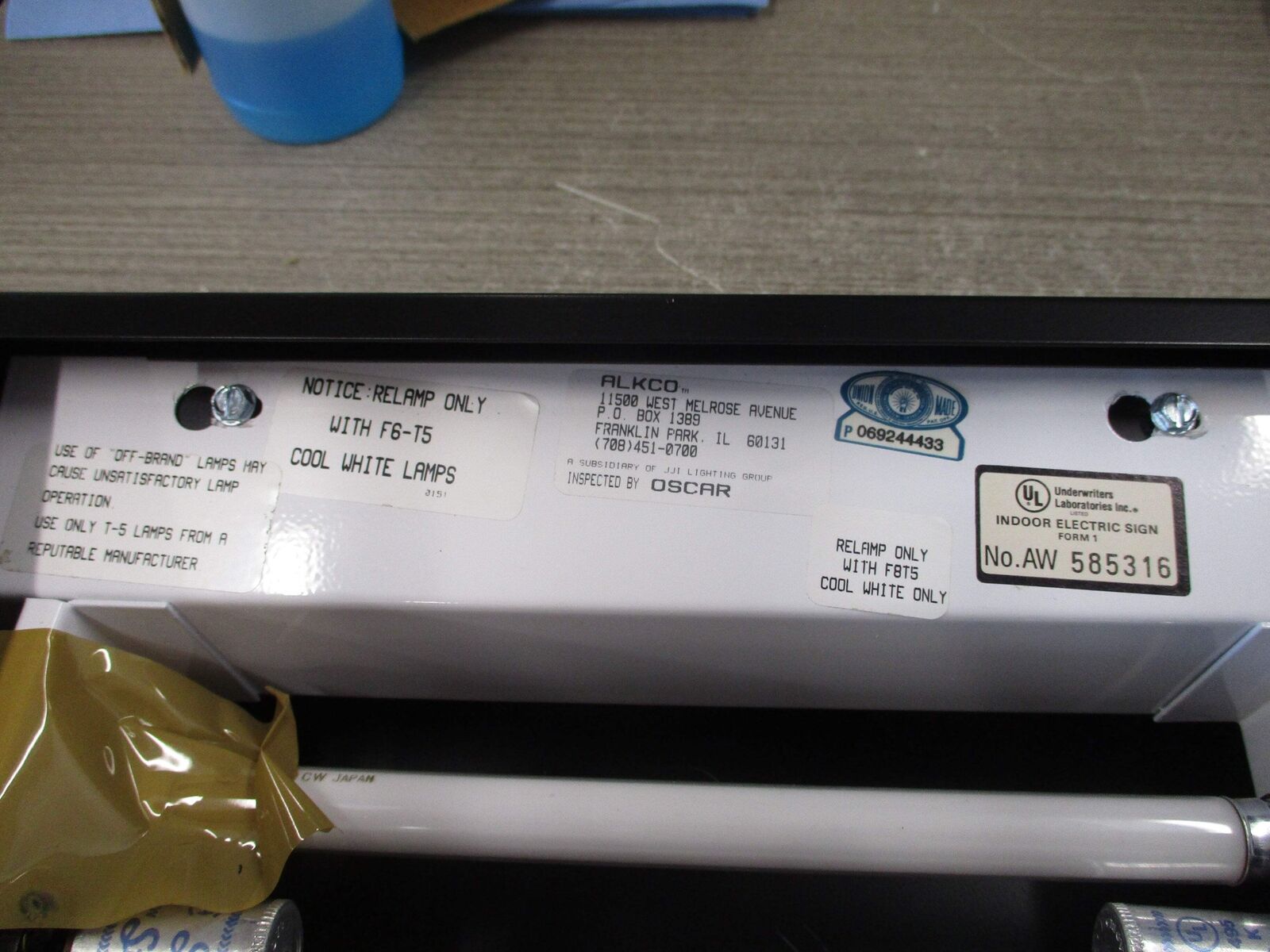 Alkco In-Use Illuminated Sign EG-12-FL-2 New Surplus