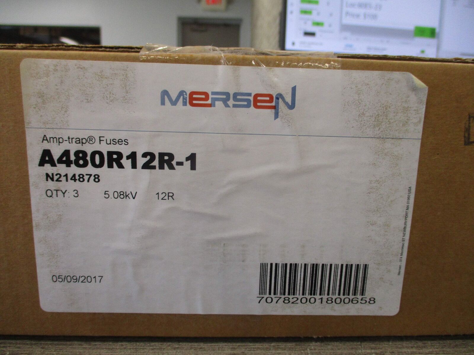 Mersen Amp-Trap Fuse A480R12R-1 12R 5.08kV *Box of 3* New Surplus
