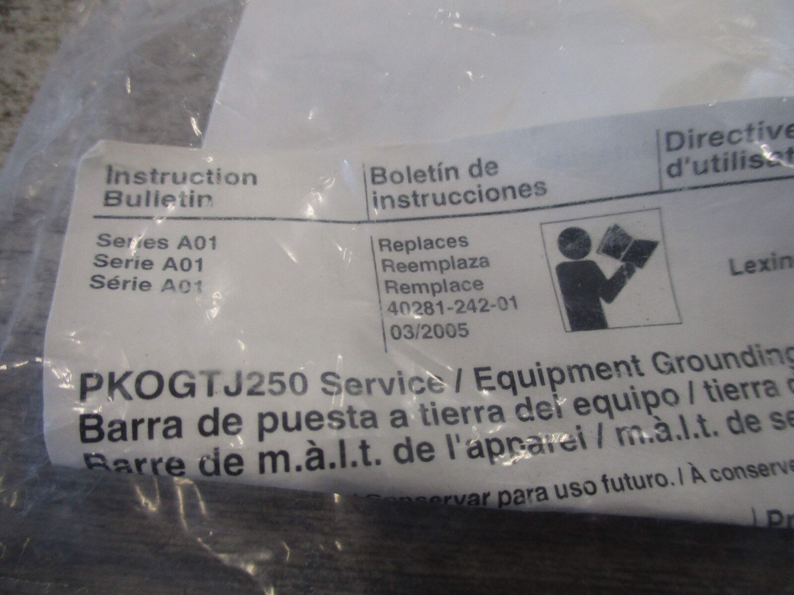 Square D Grounding Bar Kit PKOGTJ250 Ser. A01 New Surplus