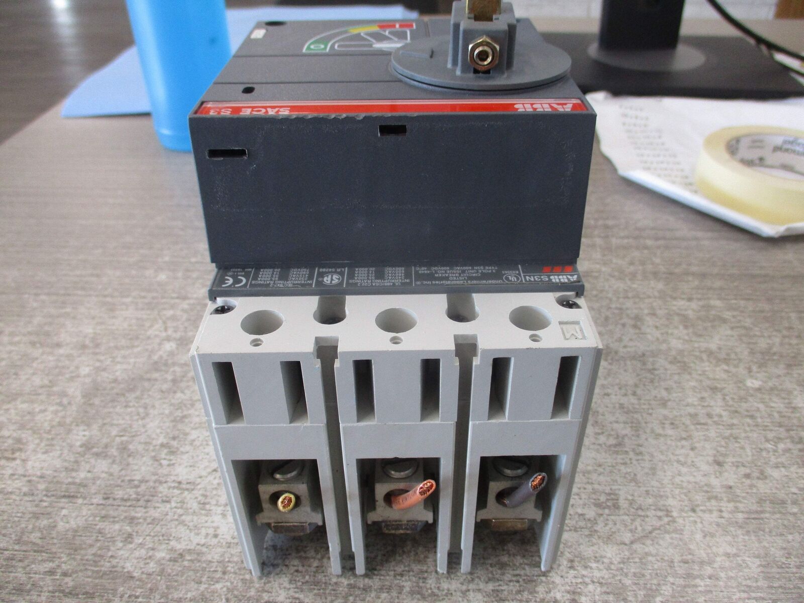 ABB SACE S3 Breaker Disconnect S3N 50A 600V 3P *No Handle* Used