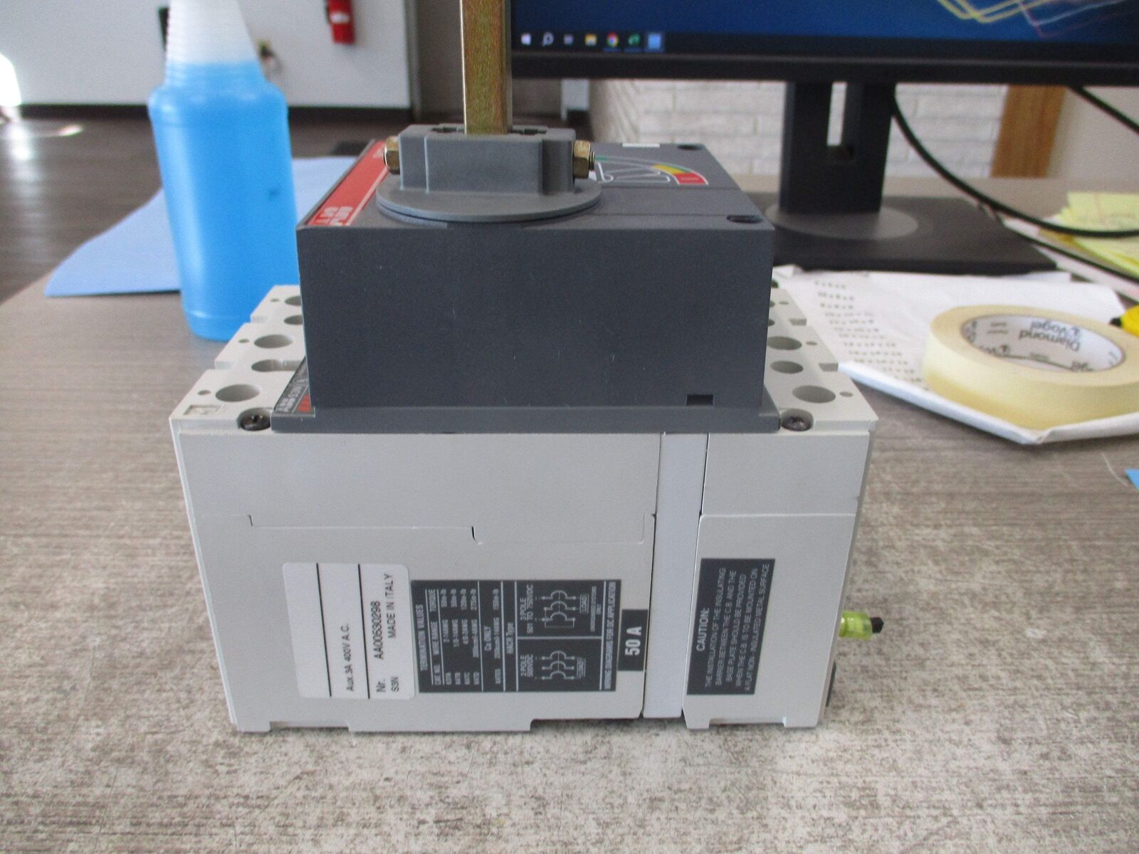 ABB SACE S3 Breaker Disconnect S3N 50A 600V 3P *No Handle* Used