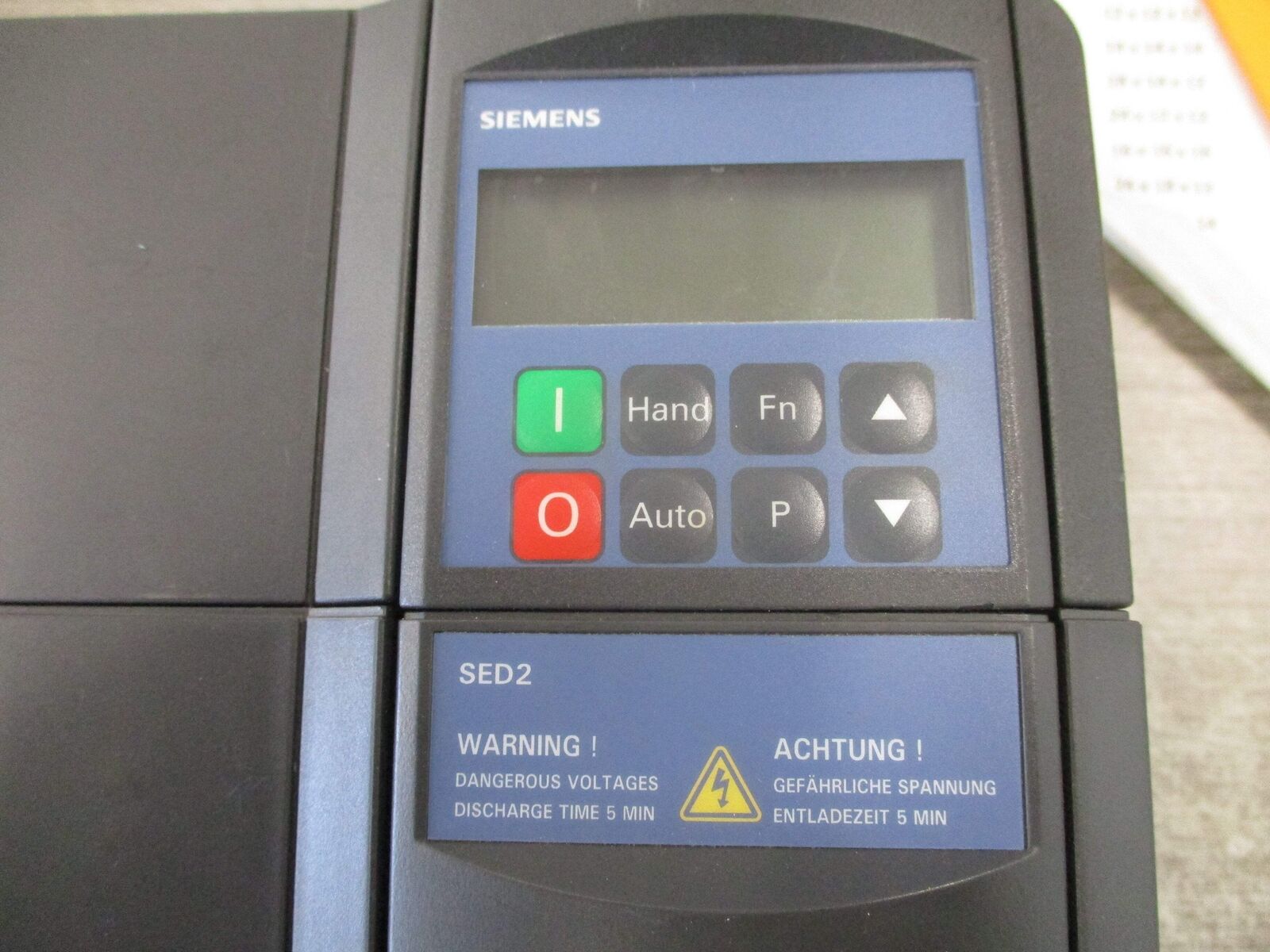 Siemens SED2-4/22X AC Drive 6SE6436-2UC24-0CA0 5PH 3Ph Input: 200-240V +10%-10%
