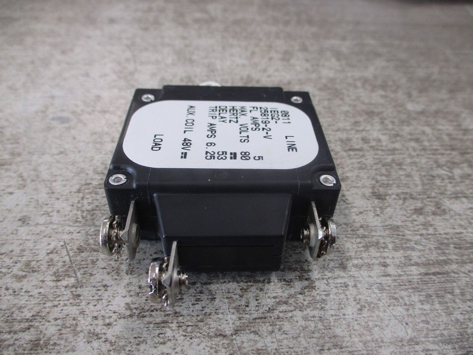 Airpax DC Circuit Breaker IEG2-25819-2-V 5A 80VDC 1P Used