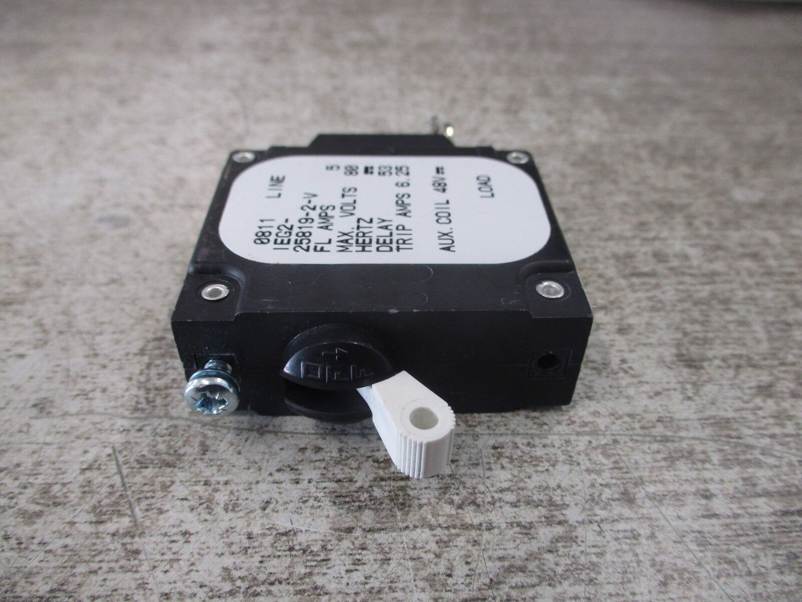 Airpax DC Circuit Breaker IEG2-25819-2-V 5A 80VDC 1P Used