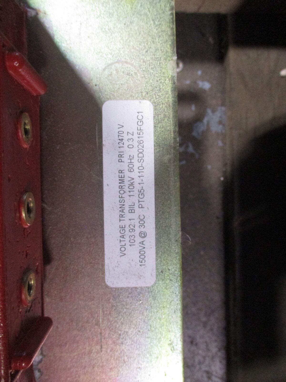 Instrument Transformers Voltage Transformer PTG5-110-SD02615FGC1 Ratio 103.92:1