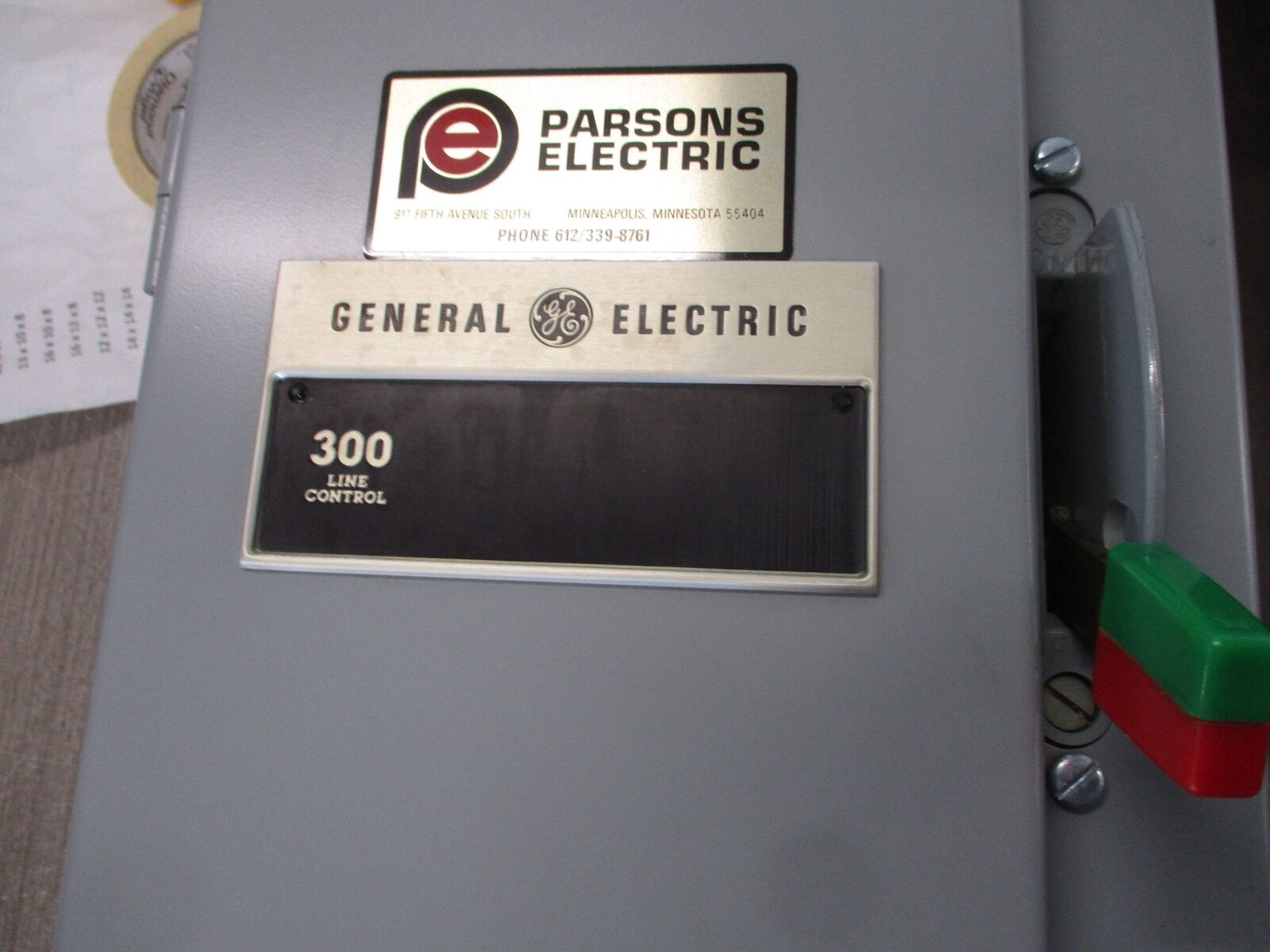 GE Nema 3R Non-Fusible Size 0 Combination CR308B600ACEA 120V Coil Used