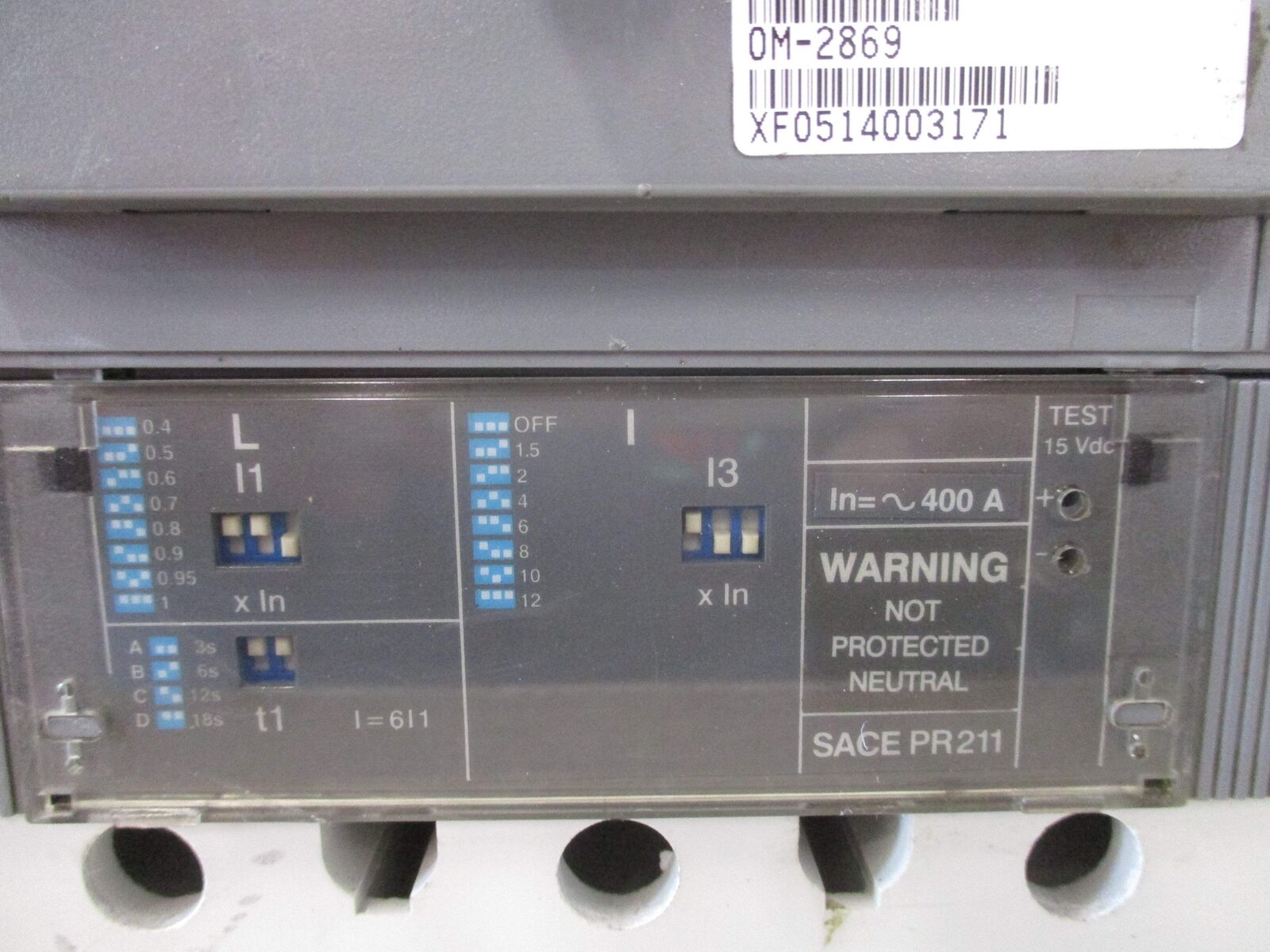 ABB SACE S5 Circuit Breaker S5N PR211 400A 600V 4P Used