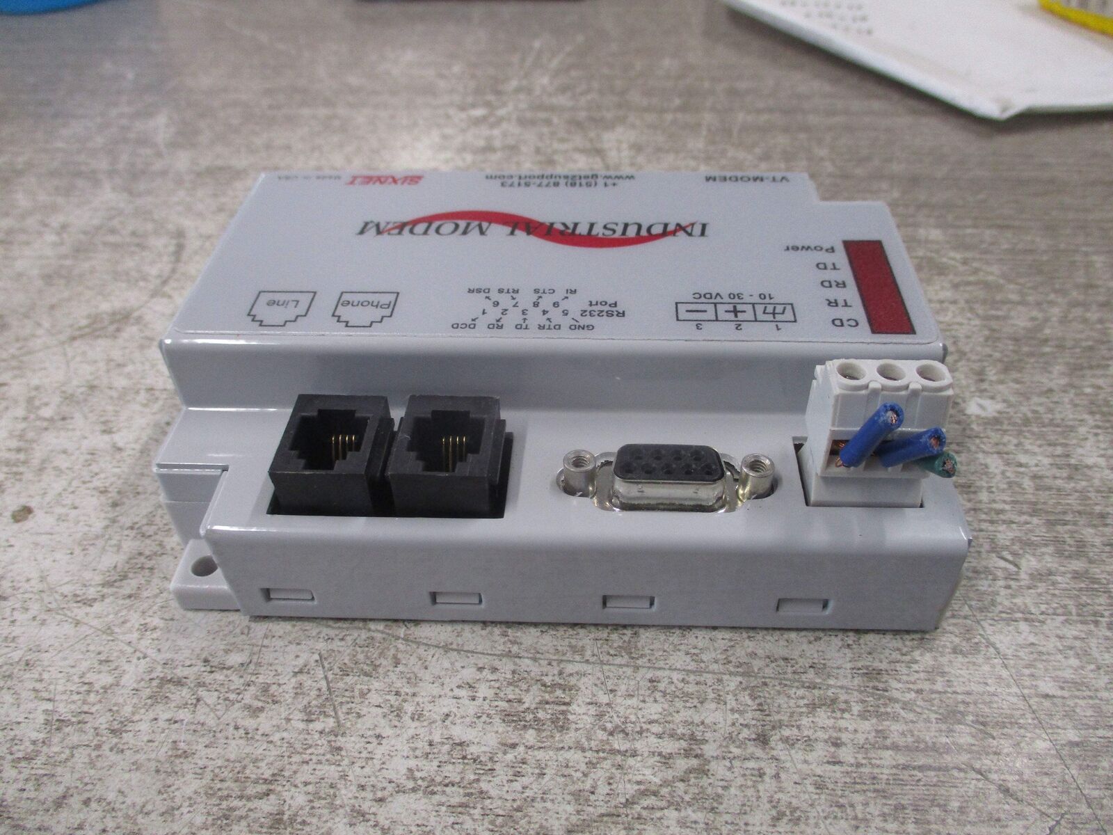 Sixnet Industrial Modem VT-MODEM-1 Rev. 1.08 30VDC 80mA Used