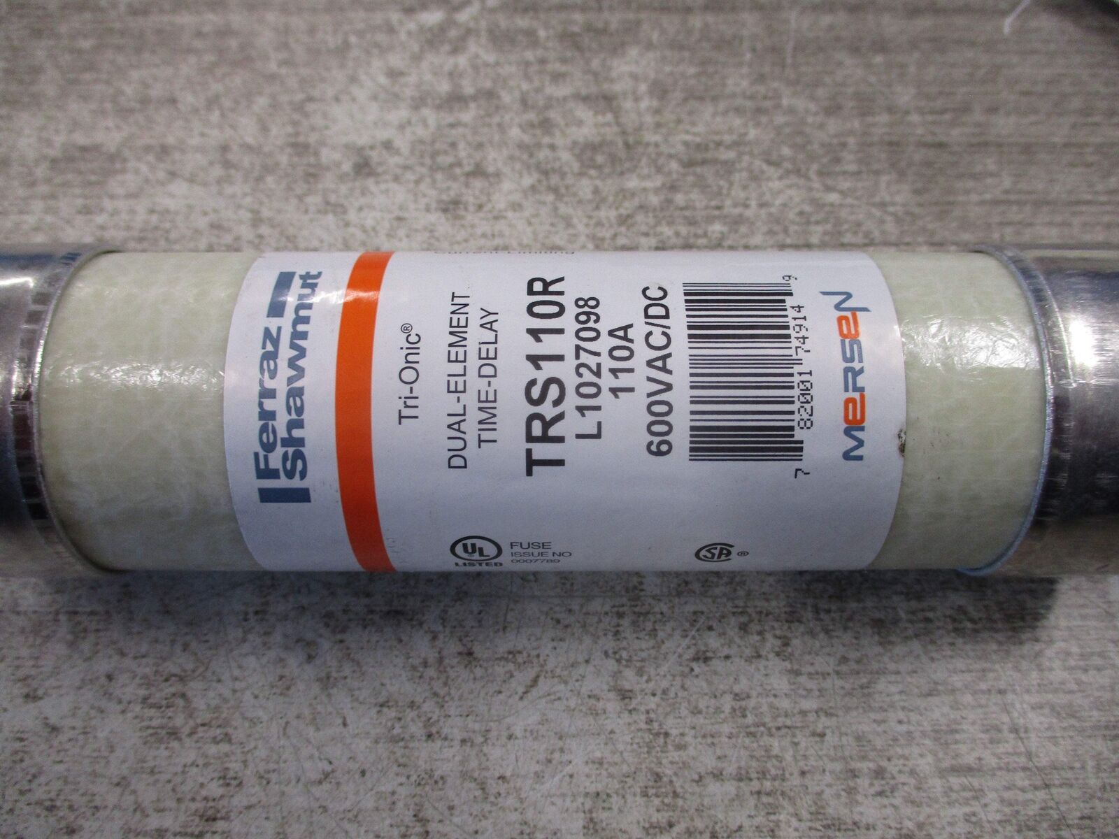 Mersen Ferraz Shawmut Tri-Onic Fuse TRS110R 110A 600V Used