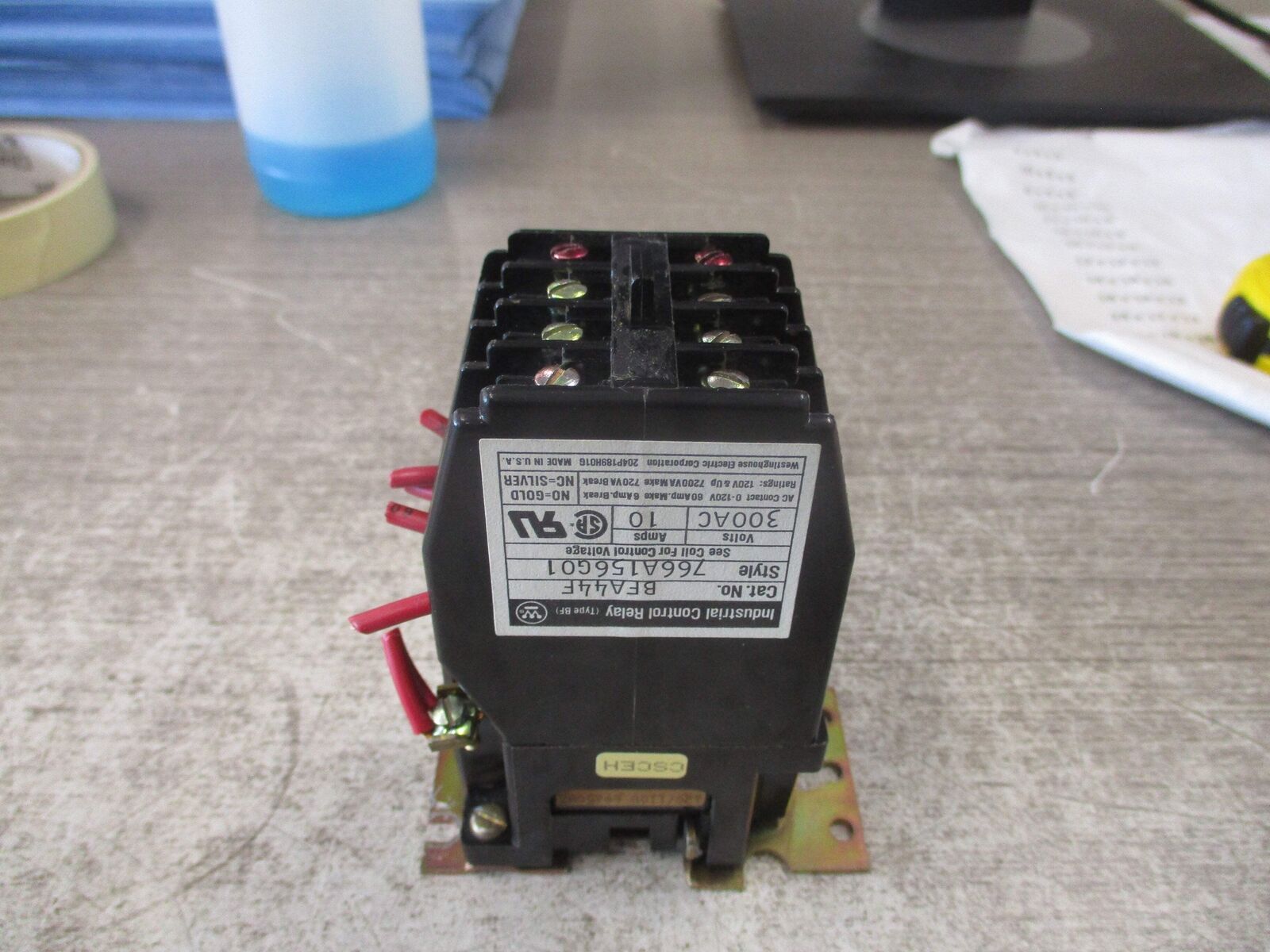 Westinghouse Control Relay BFA44F Style 766A156G01 120V Coil 10A 300V Used