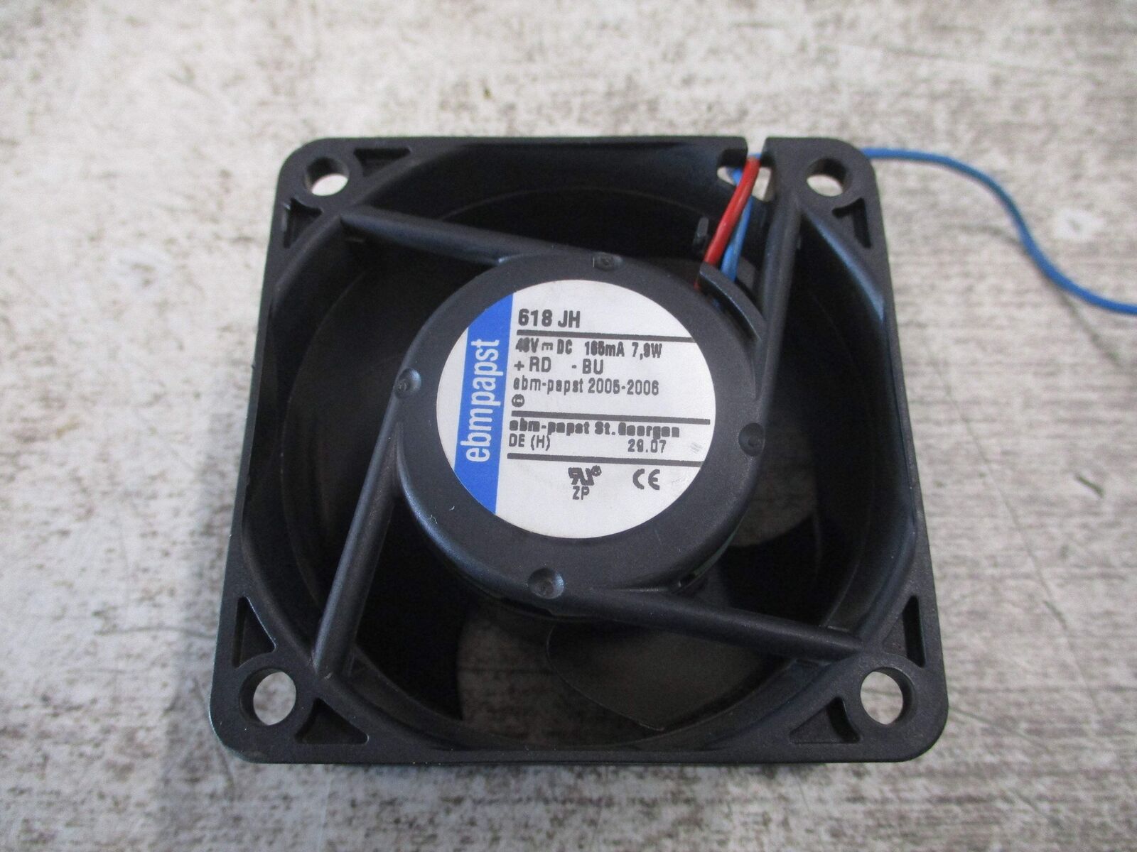 ebmpapst Axial Fan 618 JH 48VDC 165mA 7W Used