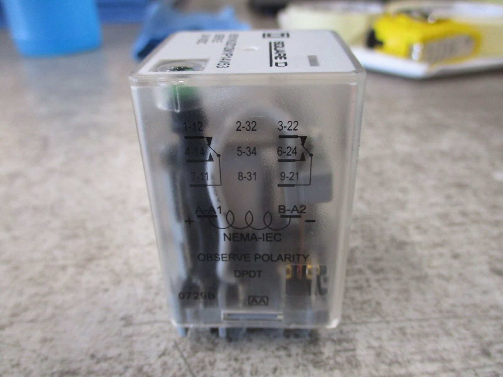Square D Relay 8501KUD12M1P14V53 Ser. E 24VDC Used