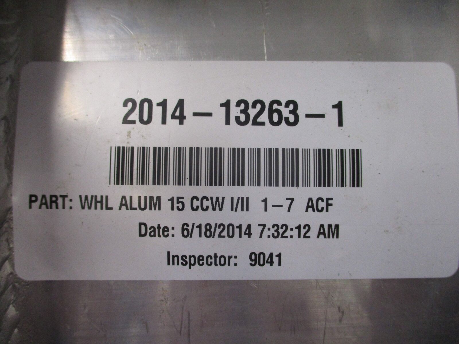 Misc. Brand Aluminum Blower Wheel 2014-13263-1 15" CCW *No Box* New Surplus