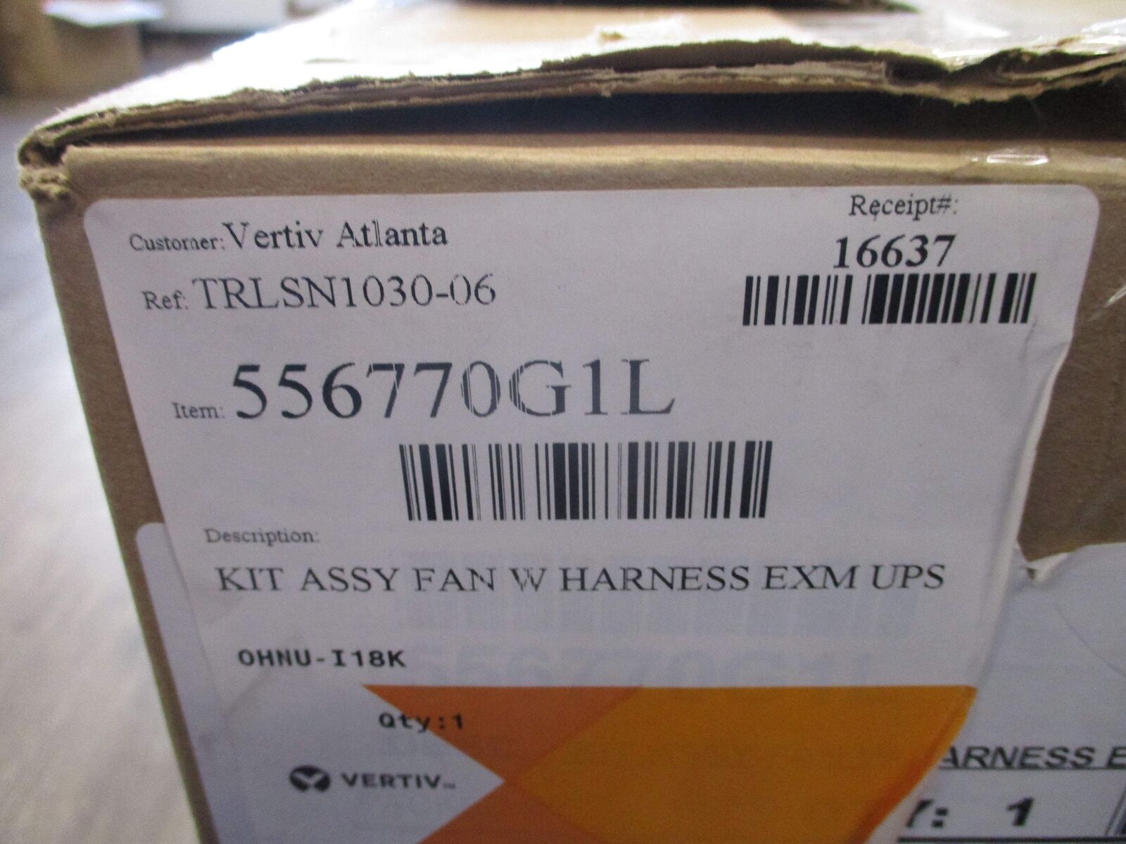 Vertiv Fan Assembly 556770G1L New Surplus
