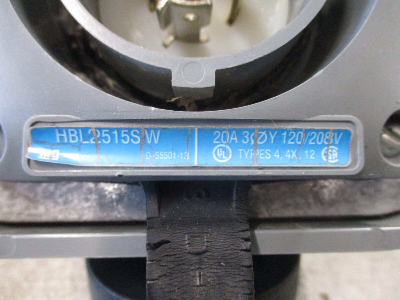 Hubbell Inlet HB2515SW 20A 120/208V 3Ph Nema 4X,12 Used