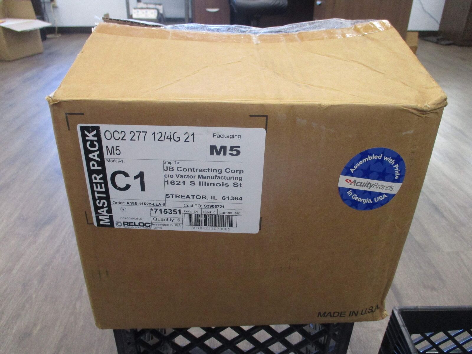 Reloc Onepass Cable 715351 OC2 277 12/4G 21 M5 277V Length: 21FT *Box of 5* New