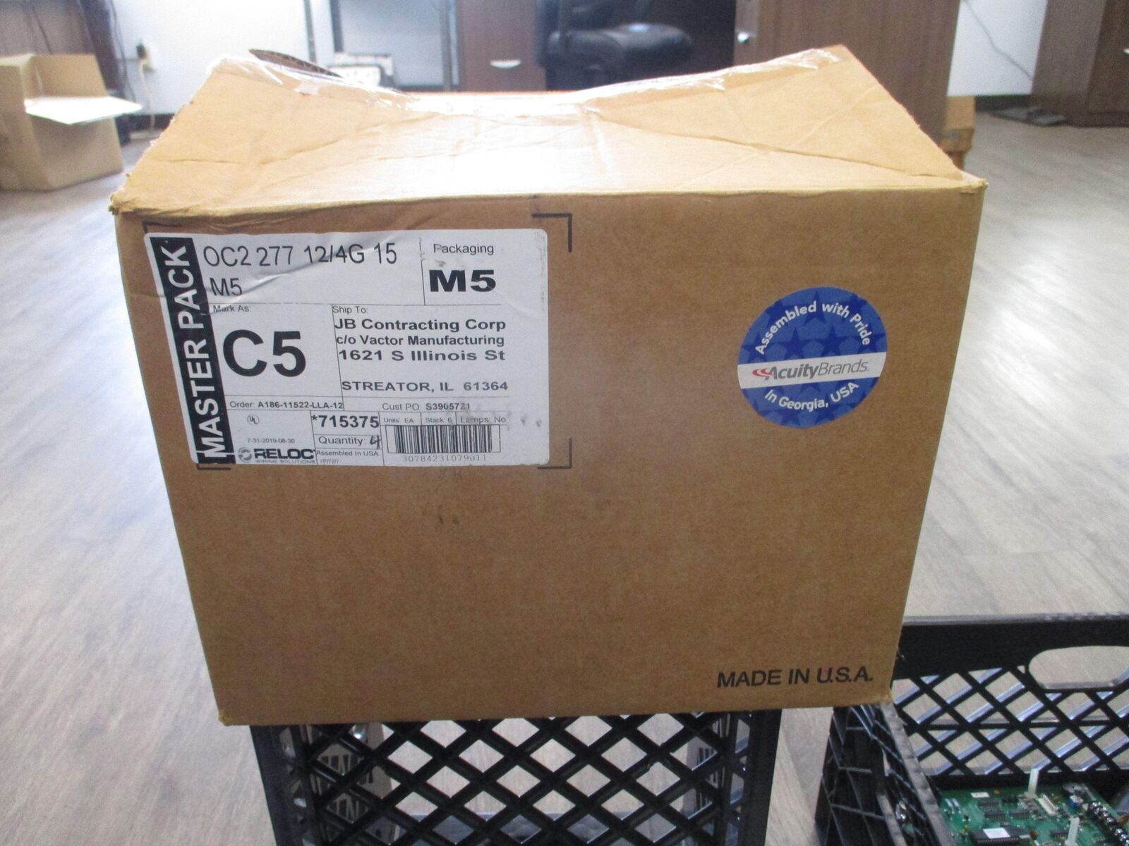Reloc Onepass Cable 715375 OC2 277 12/4G 15 M5 277V Length: 15FT *Box of 4*