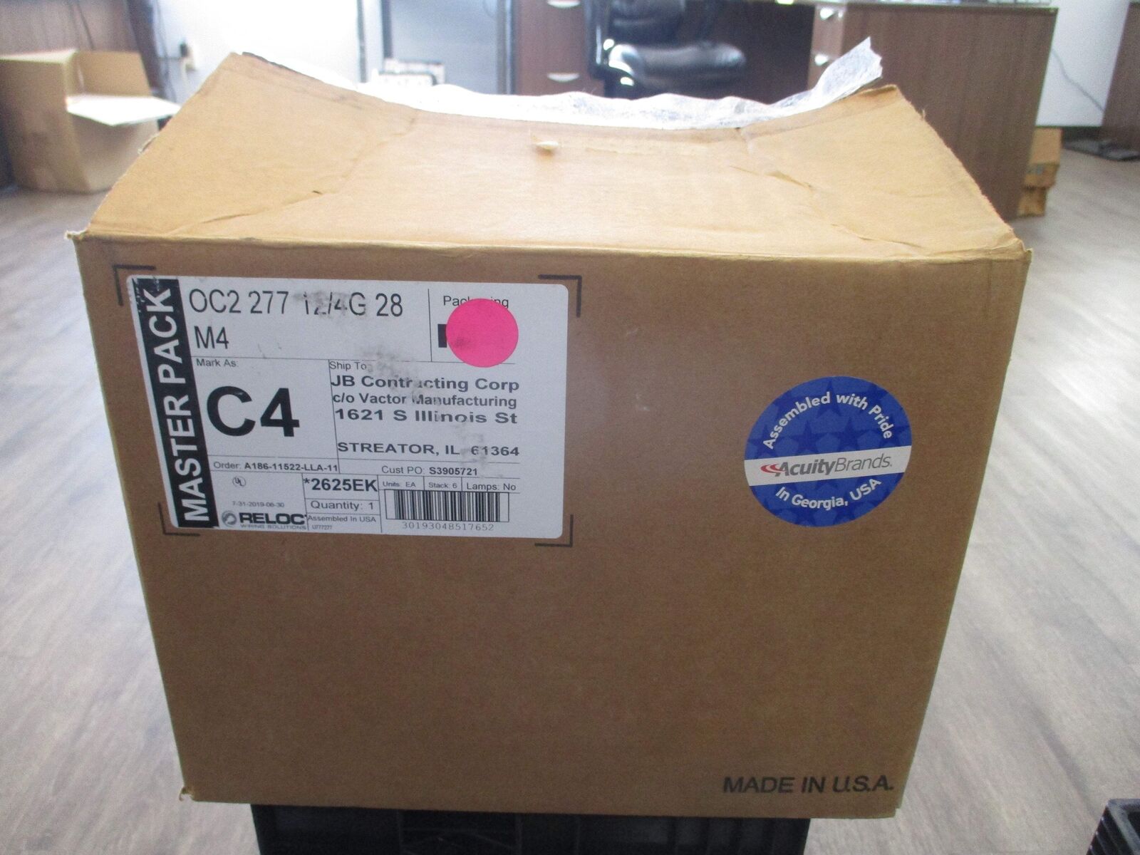 Reloc Onepass Cable 2625EK OC2 277 12/4G 28 M4 277V Length: 28FT New Surplus