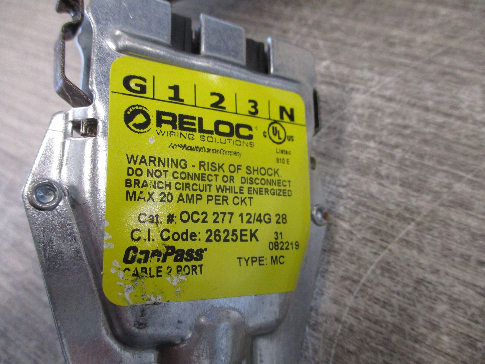 Reloc Onepass Cable 2625EK OC2 277 12/4G 28 M4 277V Length: 28FT New Surplus