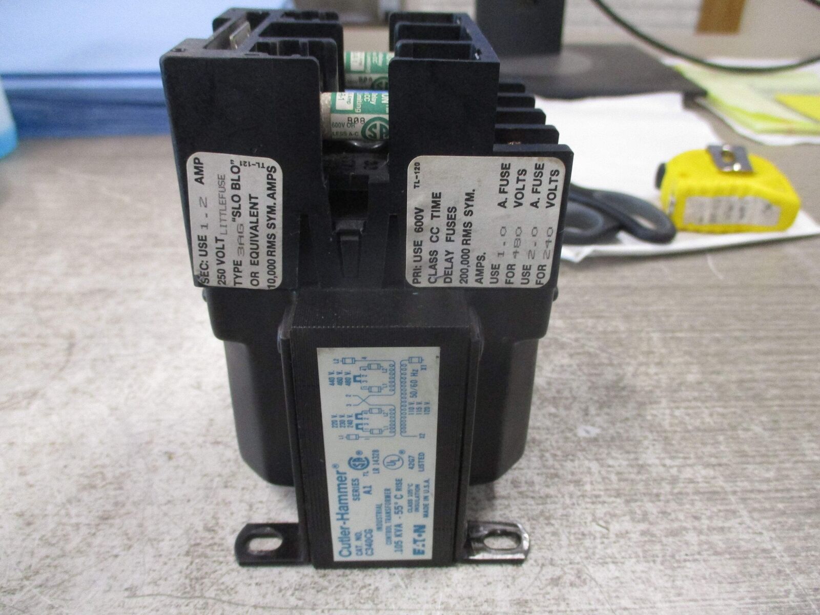 Eaton Control Transformer C340CG Ser. A1 0.105 kVA Pri: 240/480V Sec. 120V 50/60