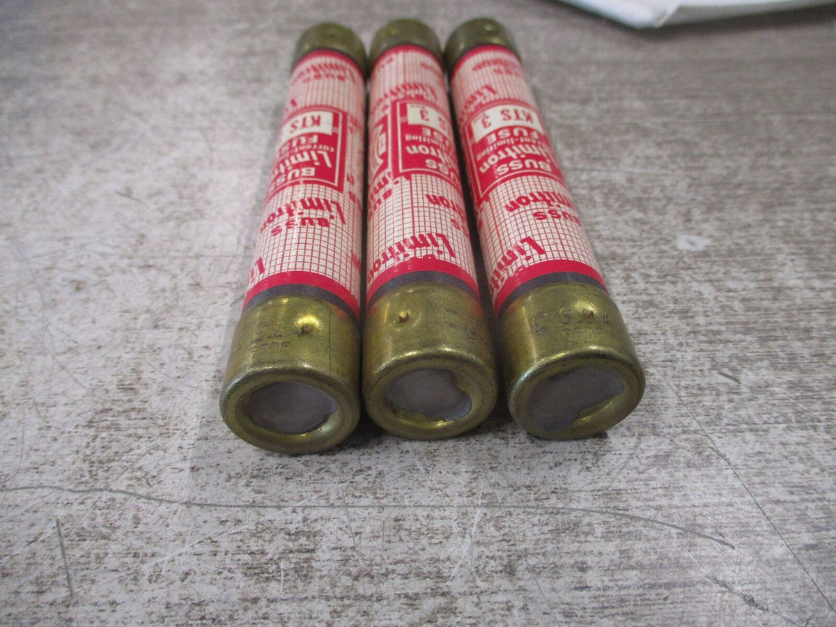 Buss Limitron Fuse KTS 3 600V 3A *Lot of 3* Used