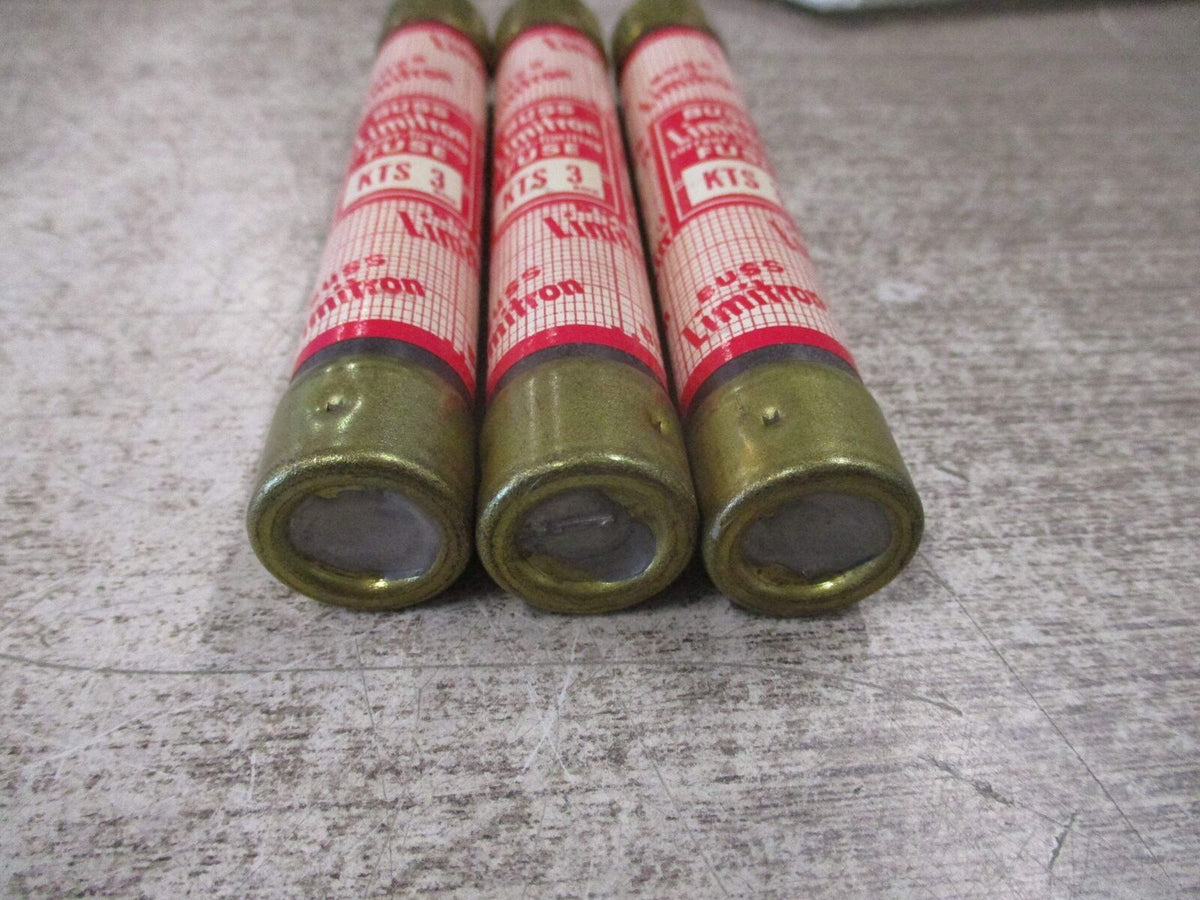 Buss Limitron Fuse KTS 3 600V 3A *Lot of 3* Used