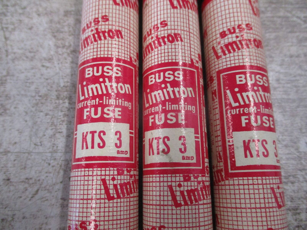 Buss Limitron Fuse KTS 3 600V 3A *Lot of 3* Used