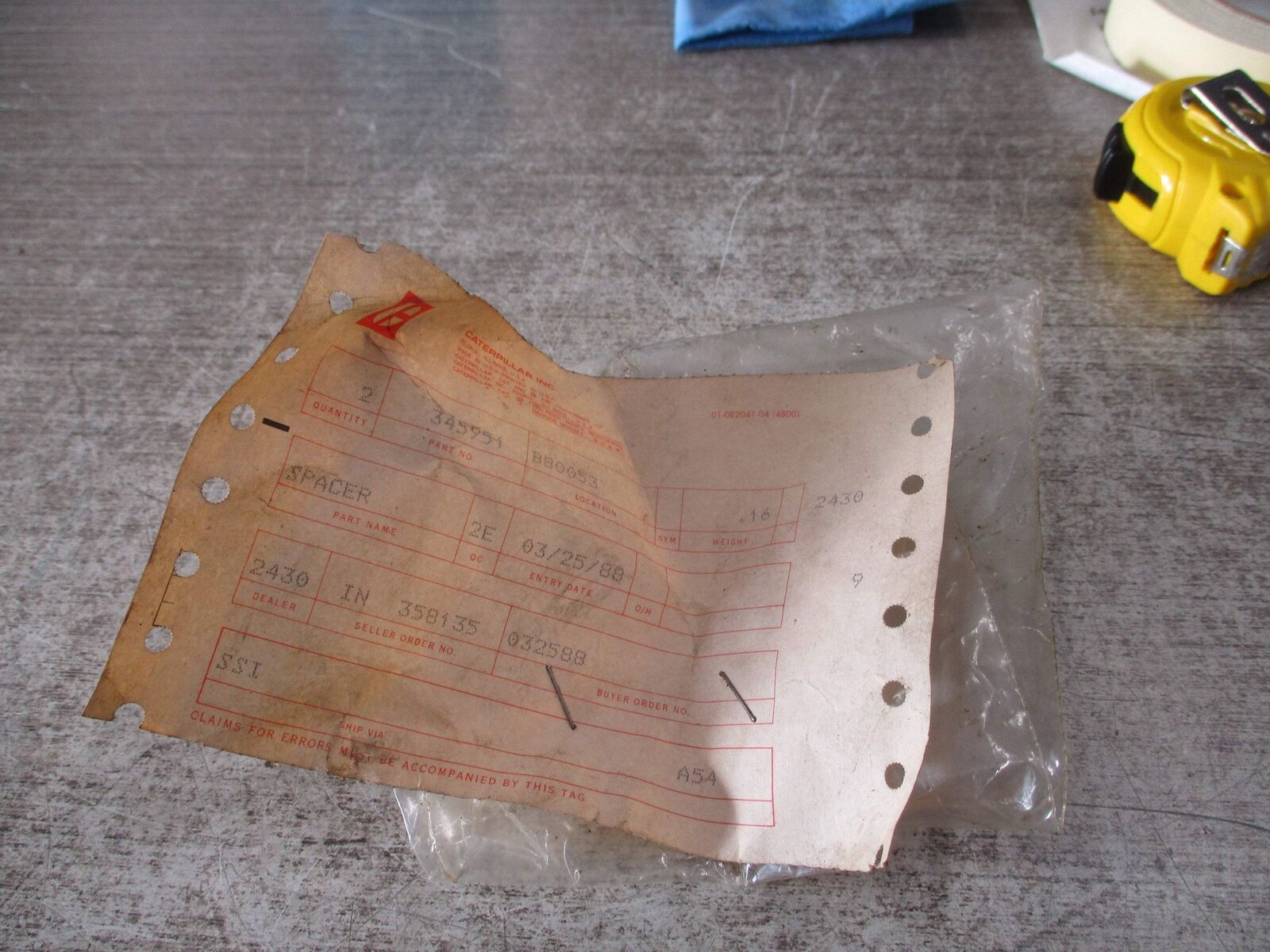 Caterpillar Spacer 345951 *Lot of 2* New Surplus