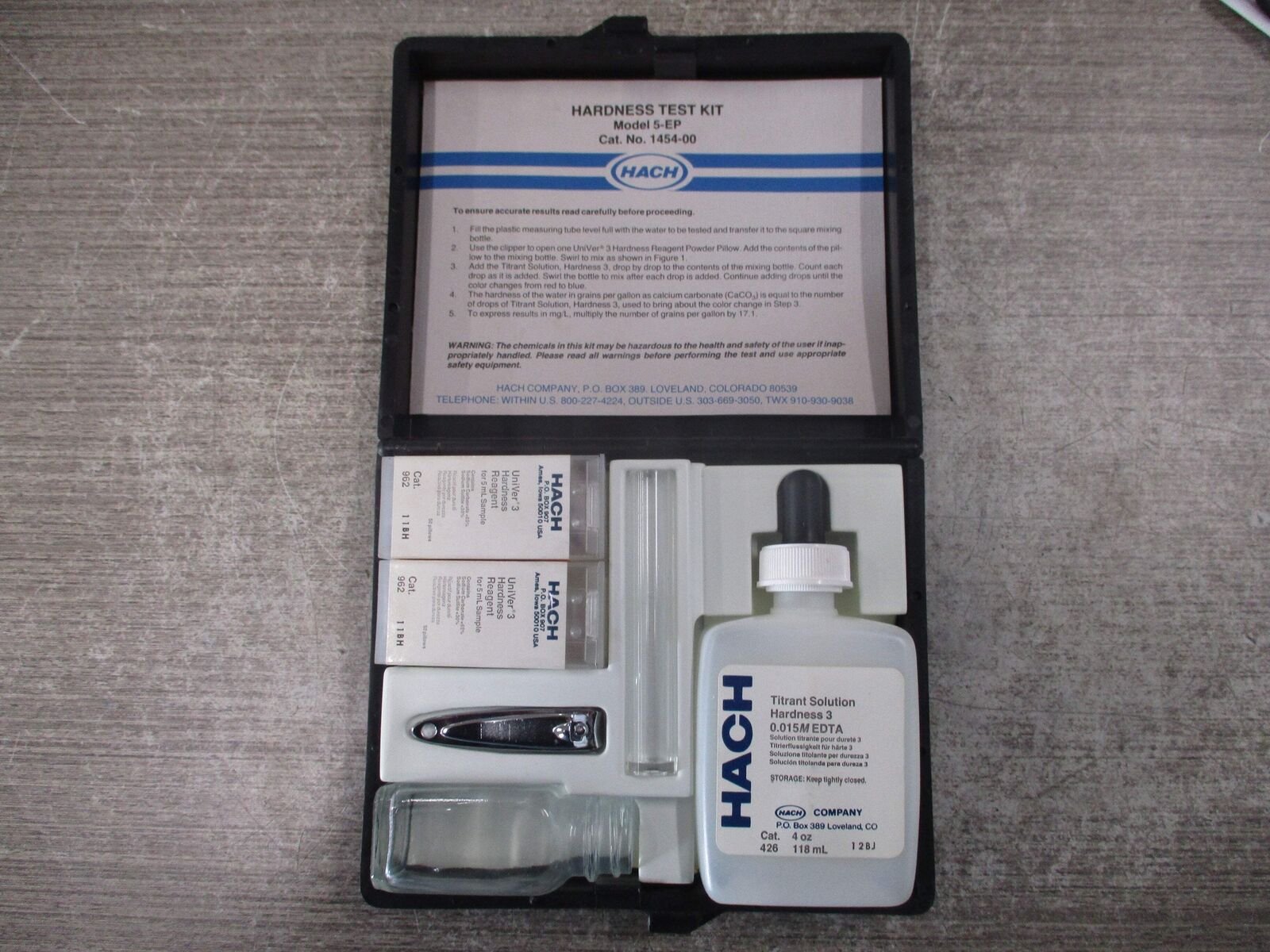 Hach Model 5-EP Hardness Test Kit 1454-00 Used