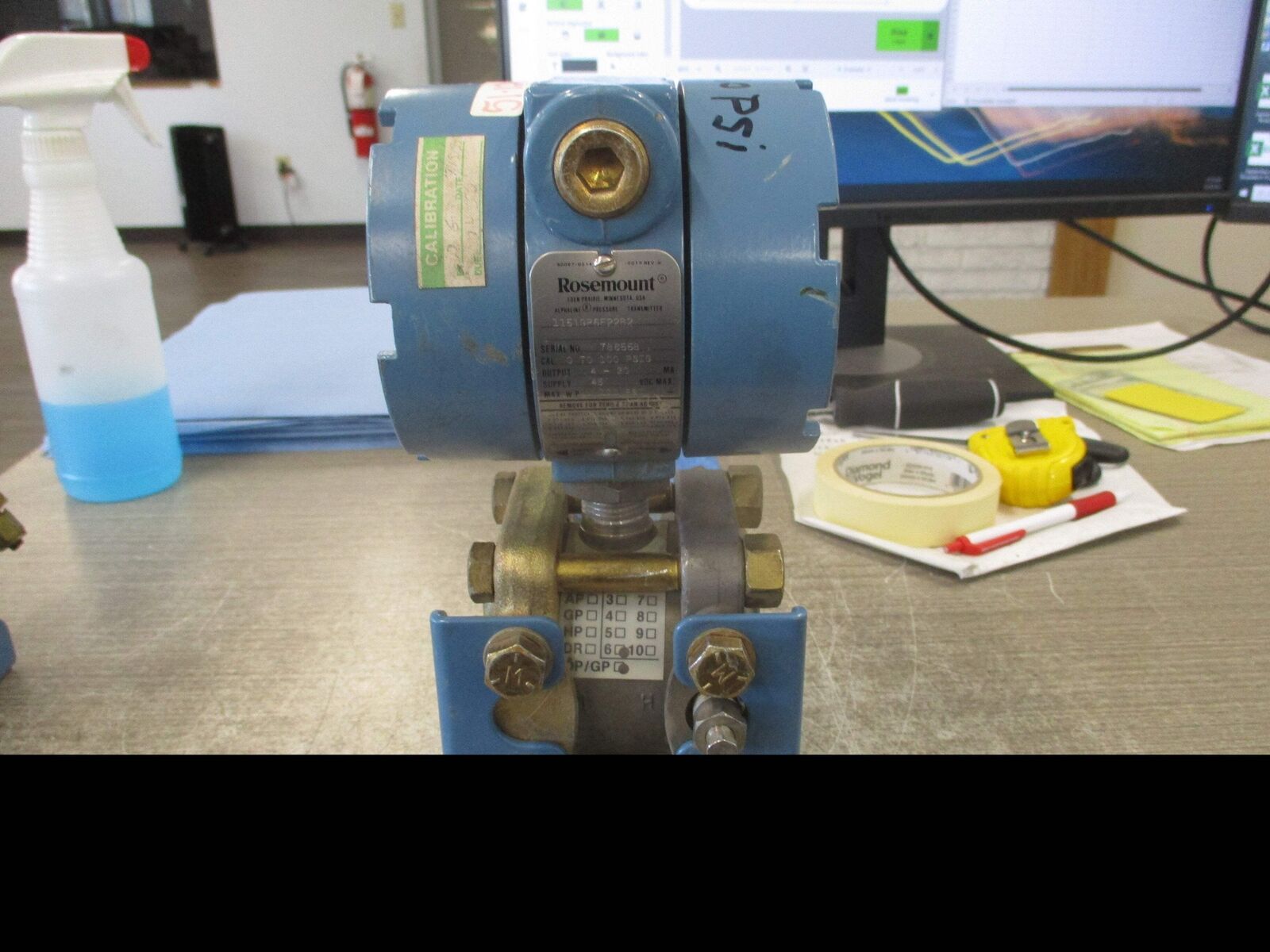Rosemount Alphaline Pressure Transmitter 1151GP6E22B2 0-100 PSIG Output: 4-20mA