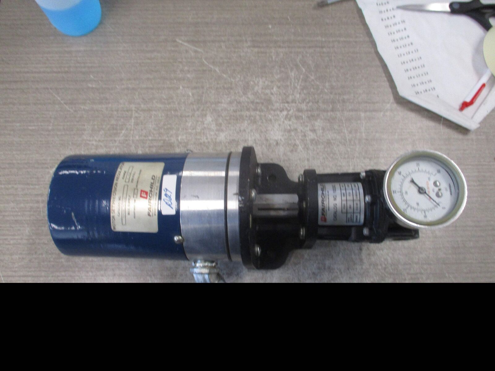 Fairchild Motor Set Precision Regulator 1210B-10163C Range: 2-150PSI Valve:10233