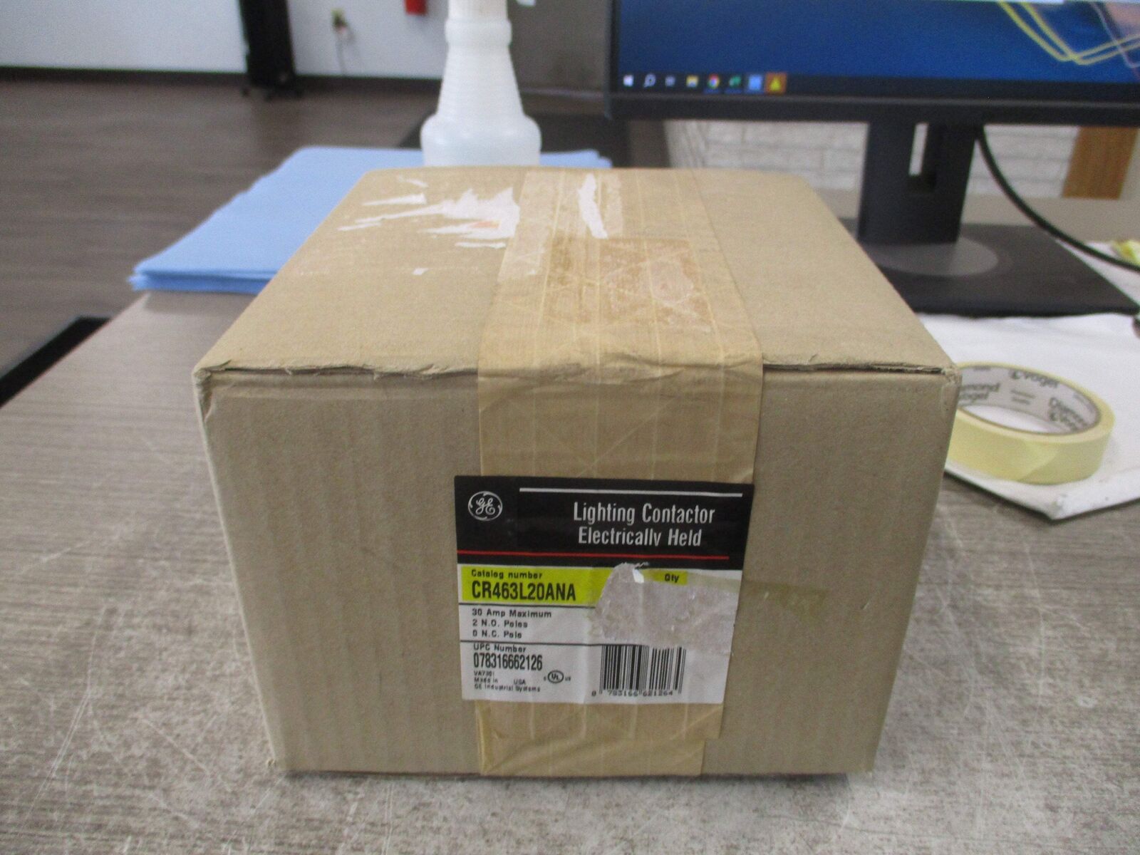 GE Lighting Contactor CR463L20ANA 30A 2 N.O. Electrically Held New Surplus