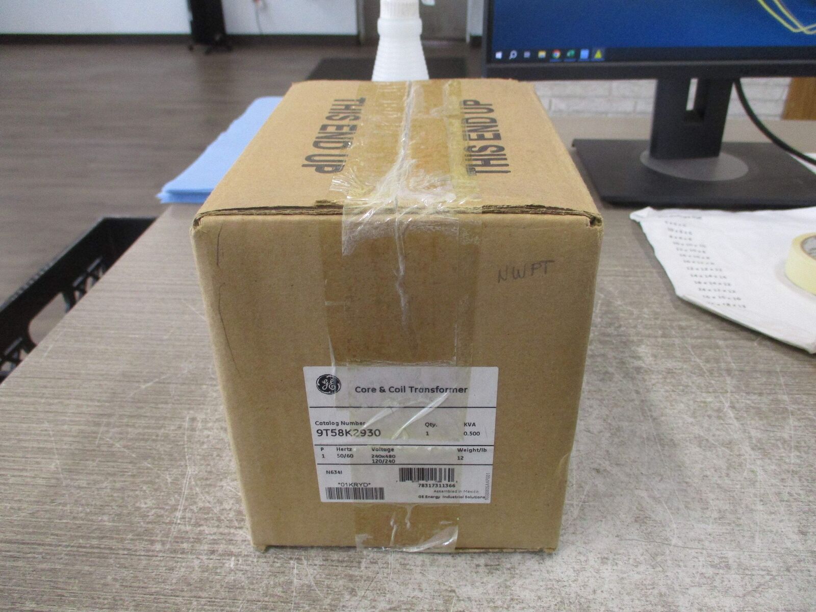 GE Core & Coil Transformer 9T58K2930 0.500 KVA Pri: 240/480V Sec: 120/240V 1Ph 5