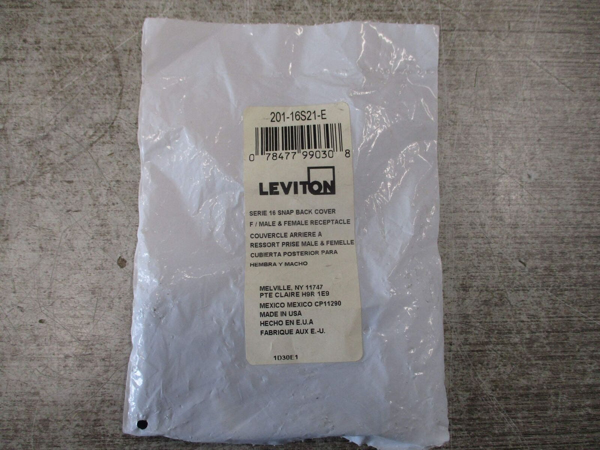 Leviton Snap Back Cover 201-16S21-E New Surplus