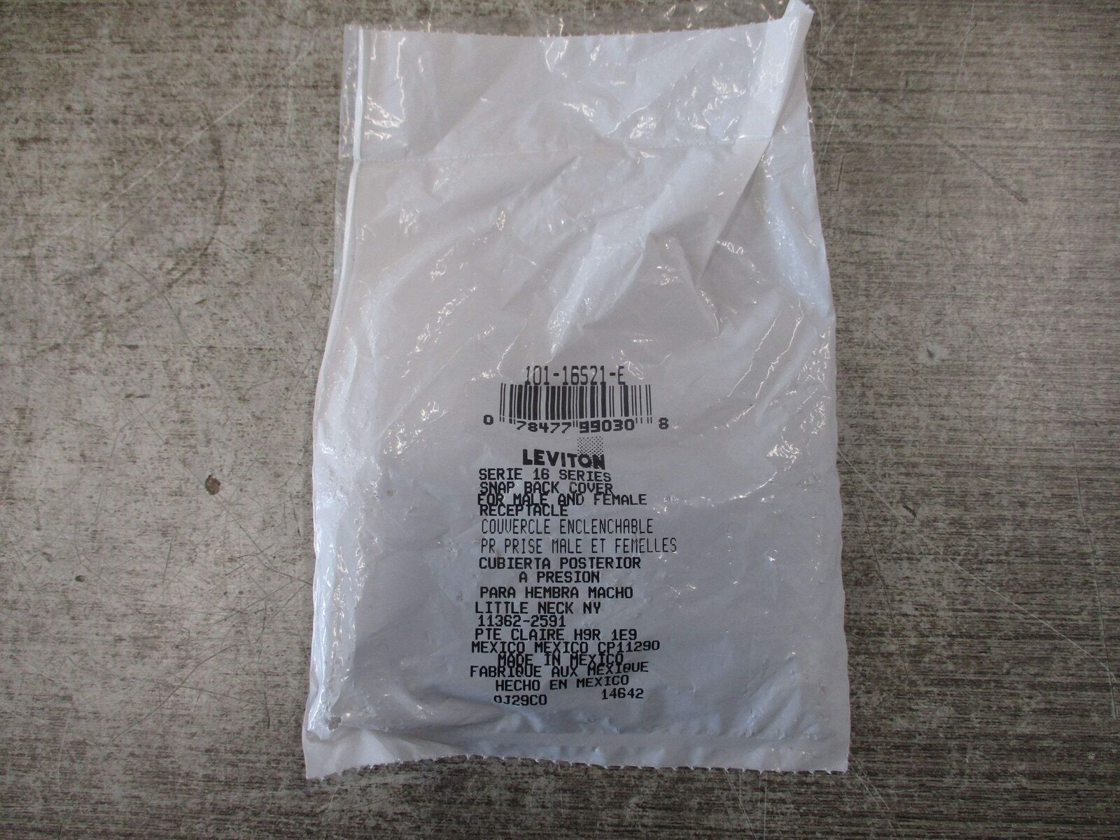 Leviton Snap Back Cover 101-16S21-E New Surplus