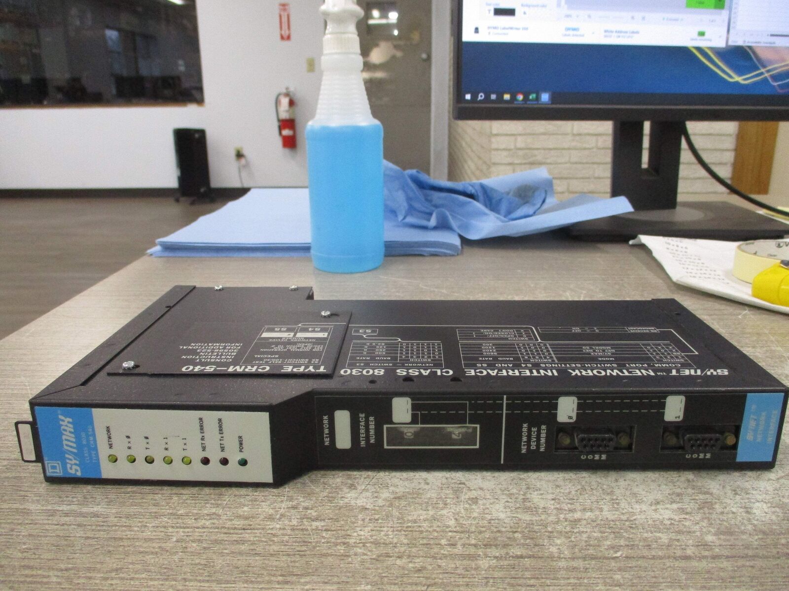 Square D Sy/Net Network Interface Module 8030 CRM-540 *Cracked Window* Used