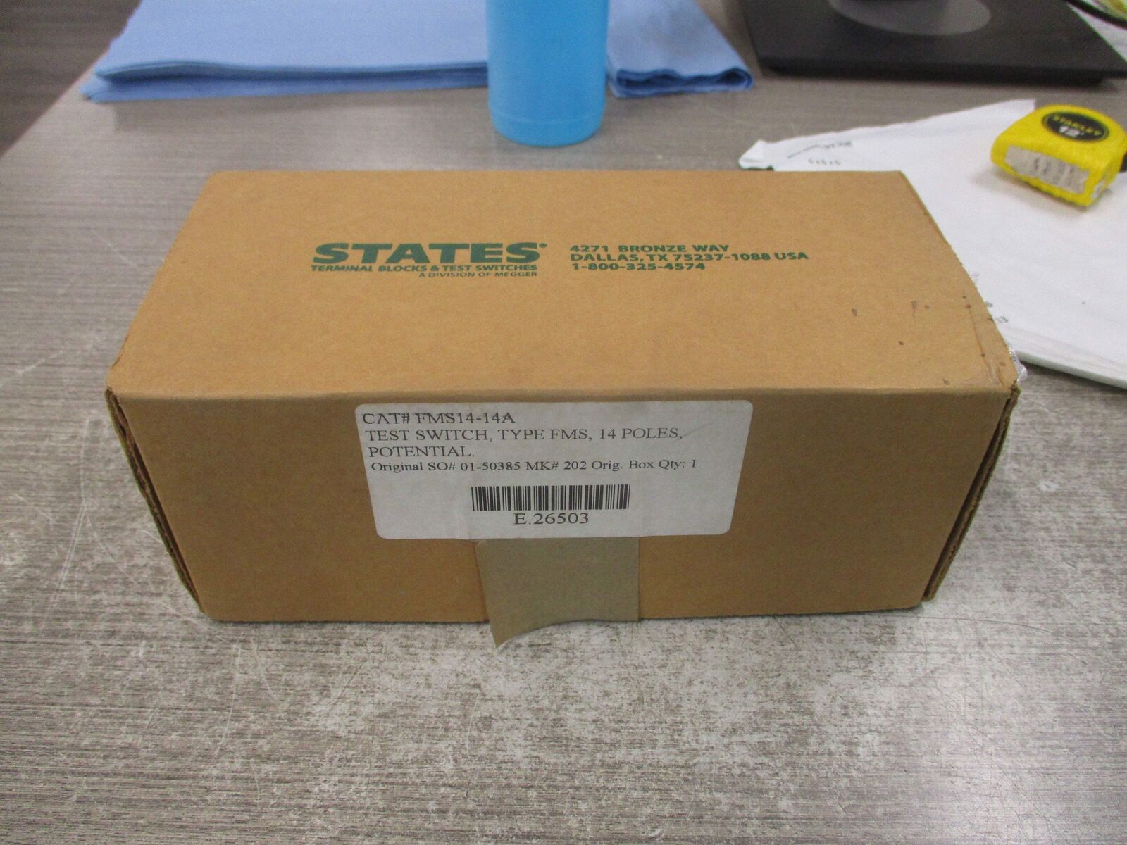 States Products Test Switch FMS14-14A *No Terminal Screws* New Surplus