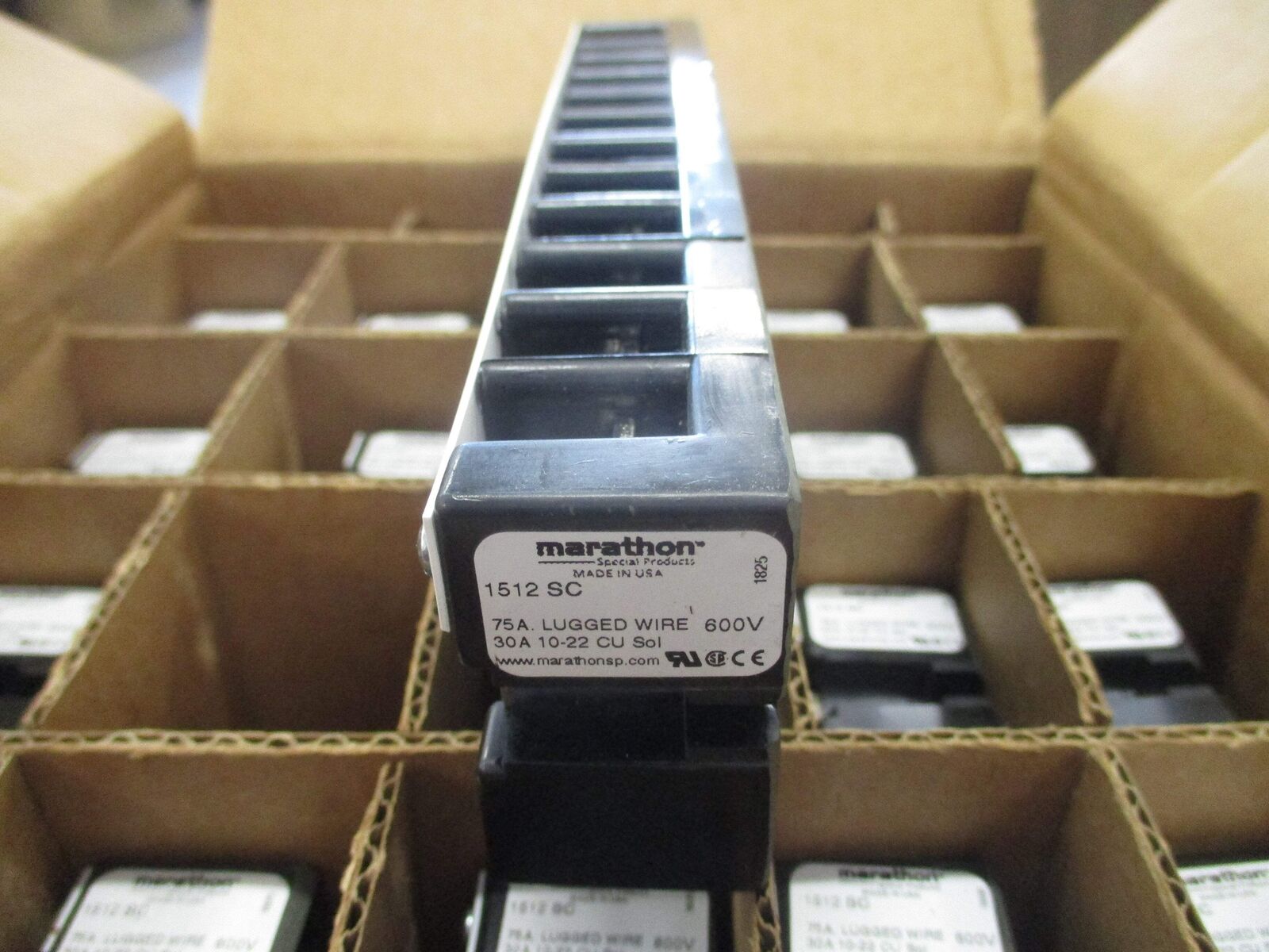 Marathon Terminal Block 1512 SC 30A/75A 600V *Box of 20* New Surplus