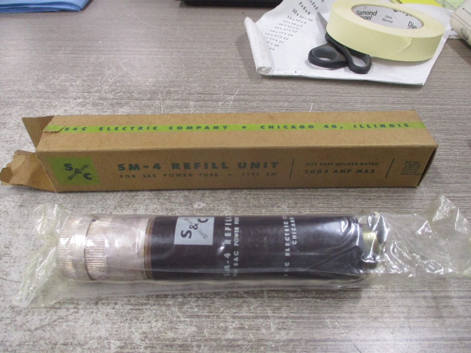 S&C SM-4 Fuse Refill Unit 121150 100E 7.2KV New Surplus