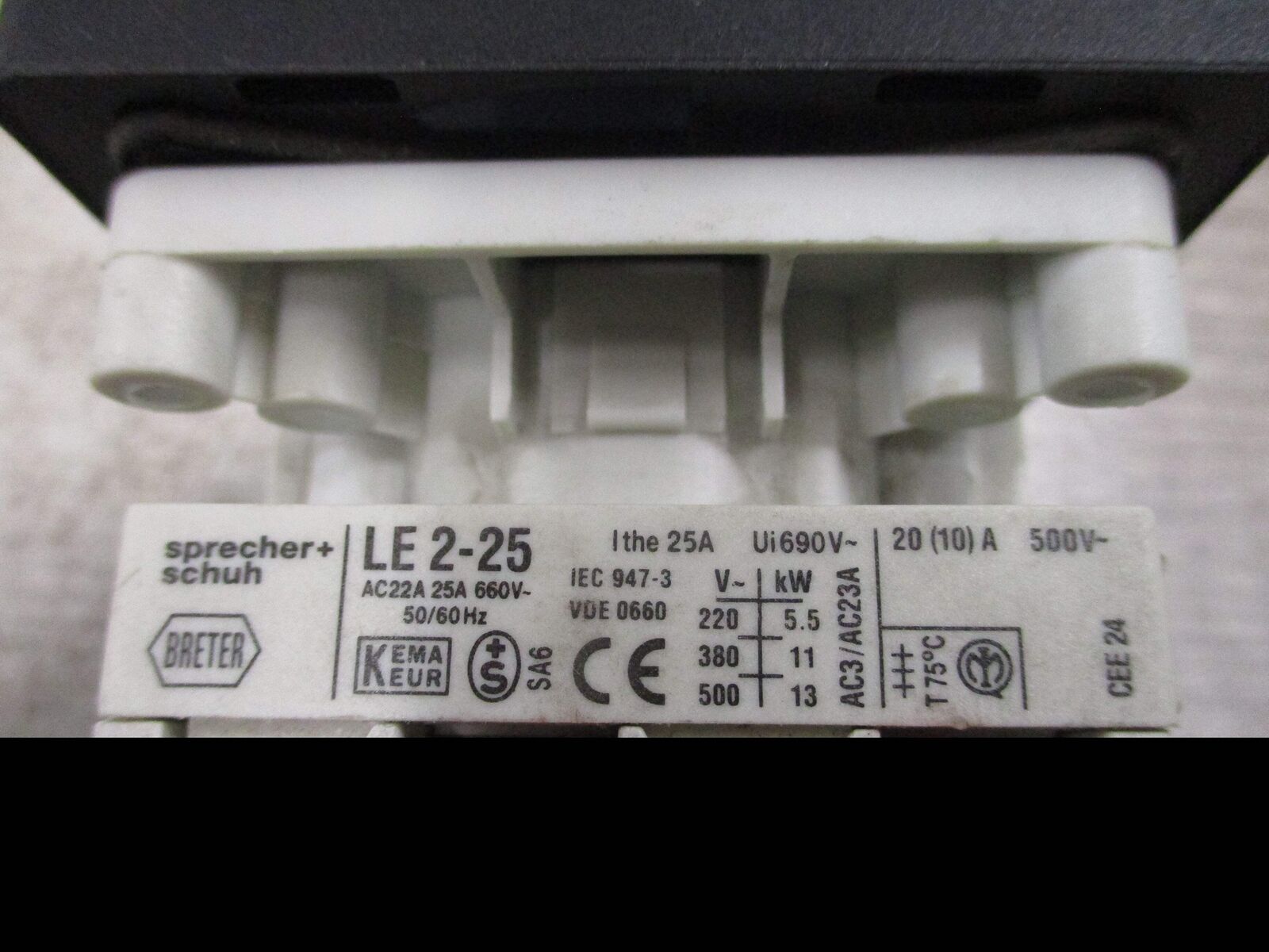 Sprecher + Schuh Rotary Cam Switch LE 2-25 Normal/Off/Test Used