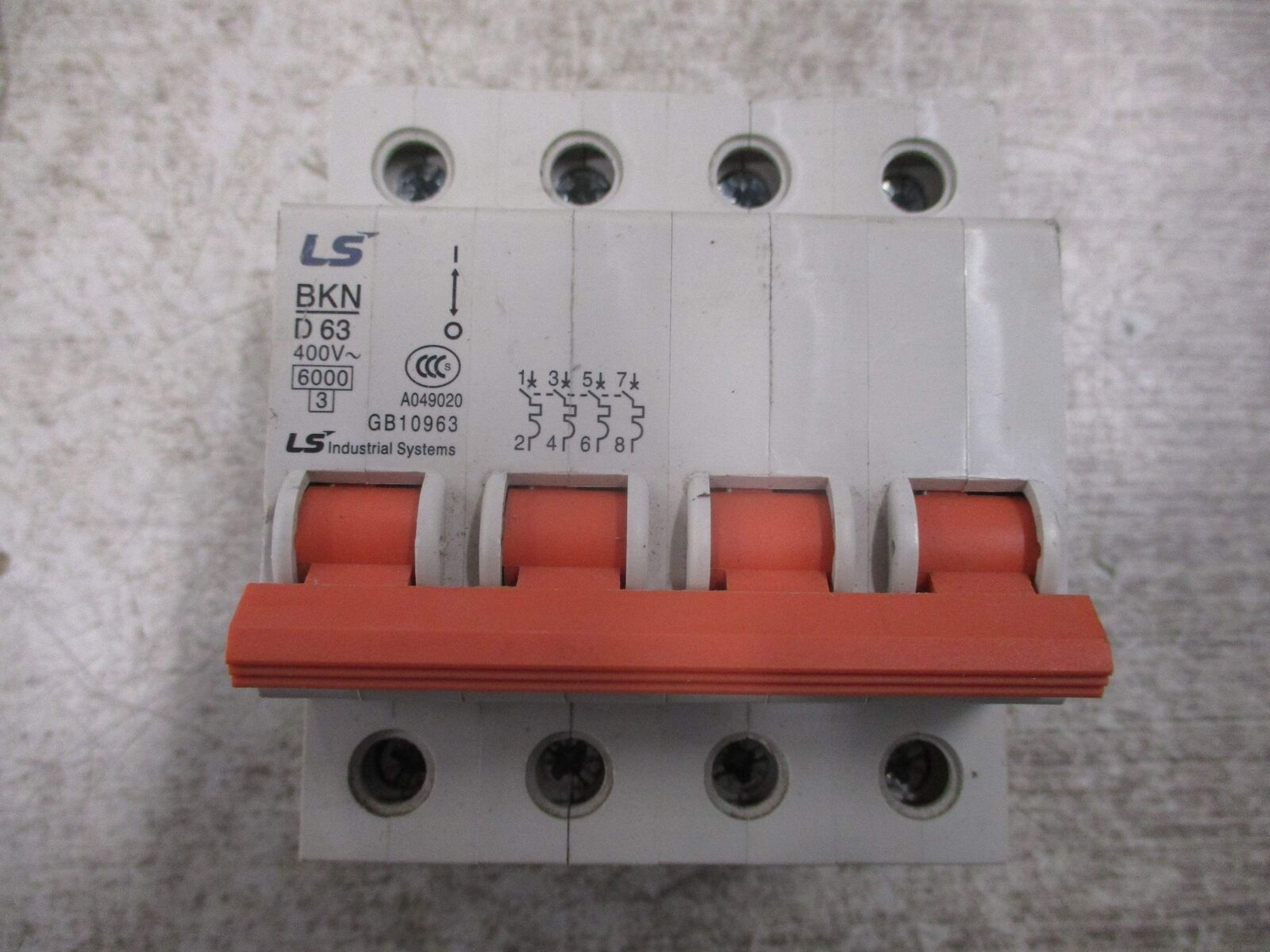 LS Industrial Systems Circuit Breaker BKN D 63 400V 63A 4P Used