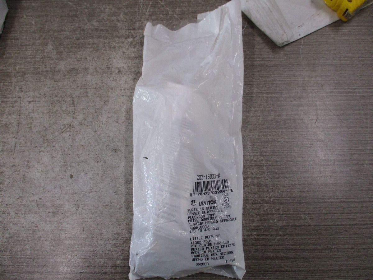 Leviton Female Detachable Plug 202-16D33-W 400A 600V New Surplus