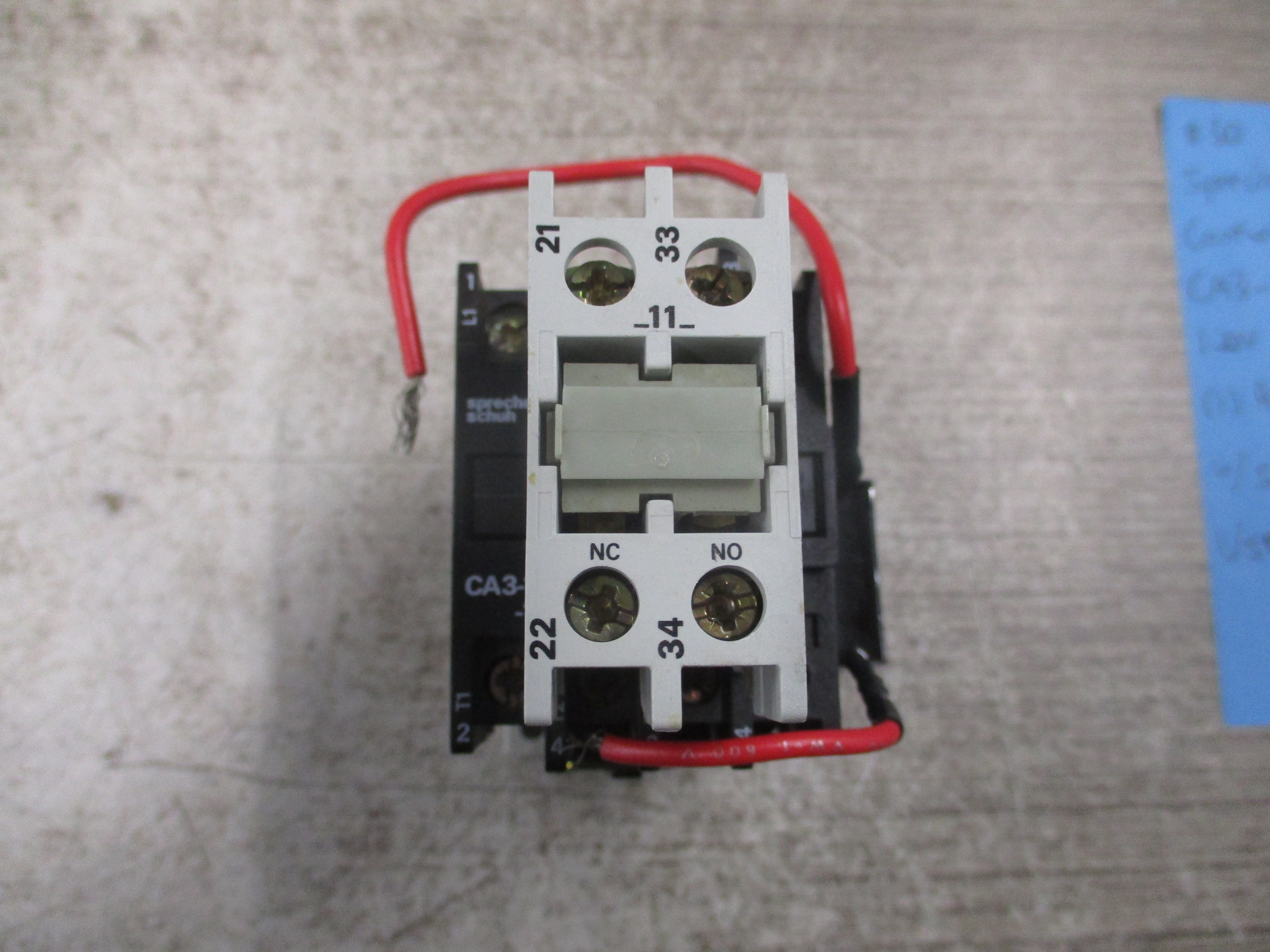 Sprecher + Schuh Contactor CA3-16-10 120V Coil (1) Aux Contact Block